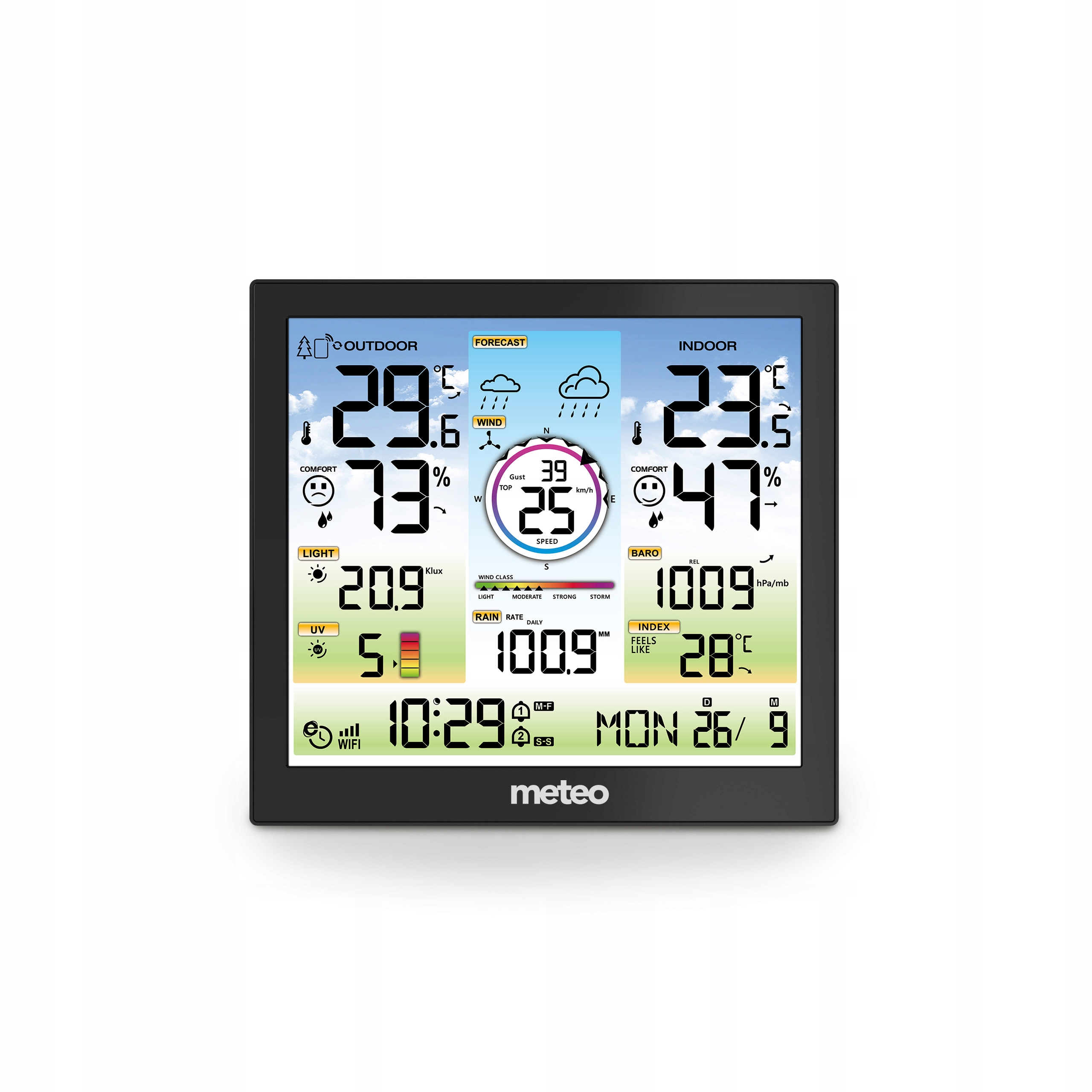 Stacja Pogodowa POGODY Bezprzewodowa METEO Higrometr Barometr WIFI SP601