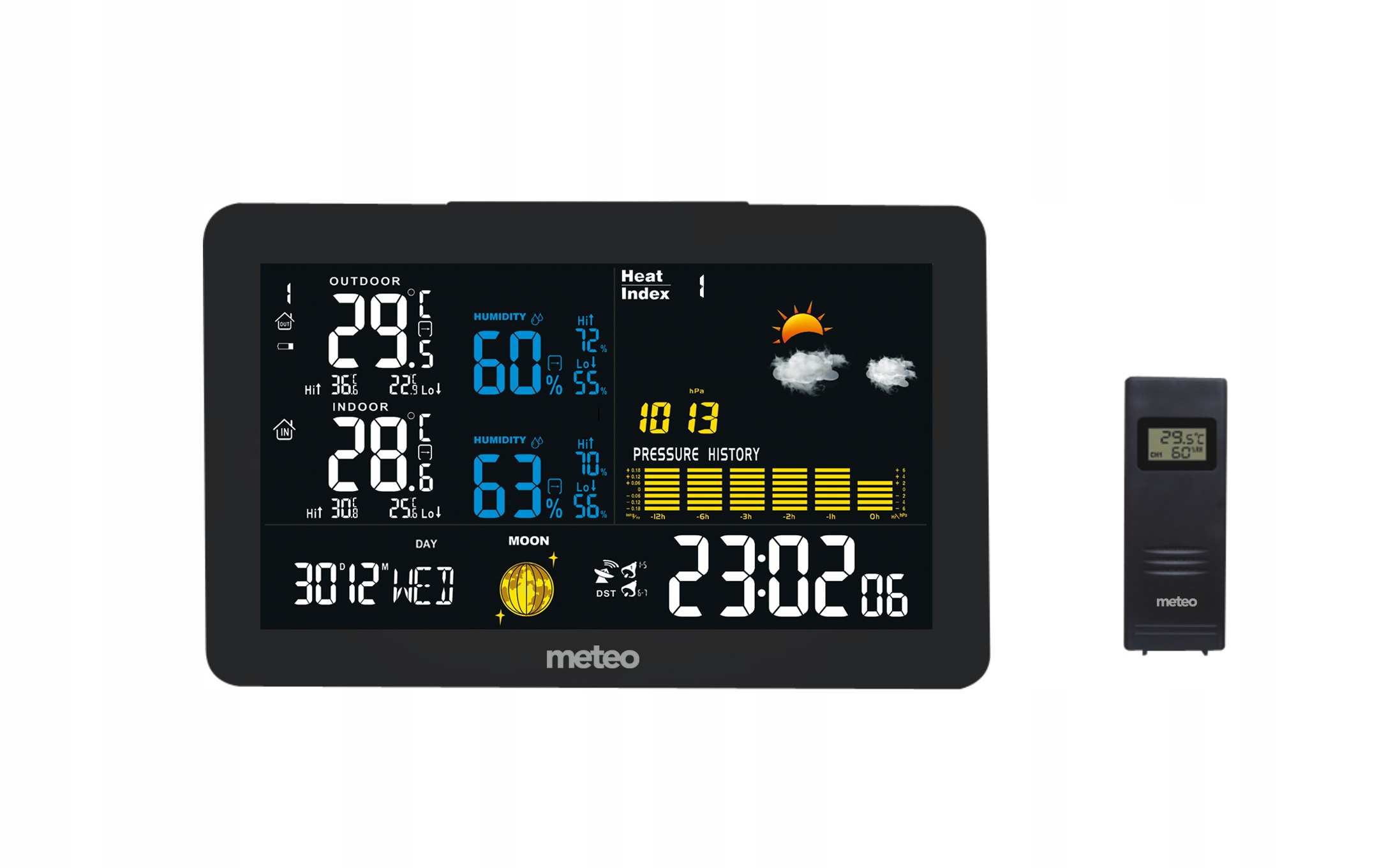 Stacja Pogodowa Z Dcf METEO SP99 Pogodynka LCD Va