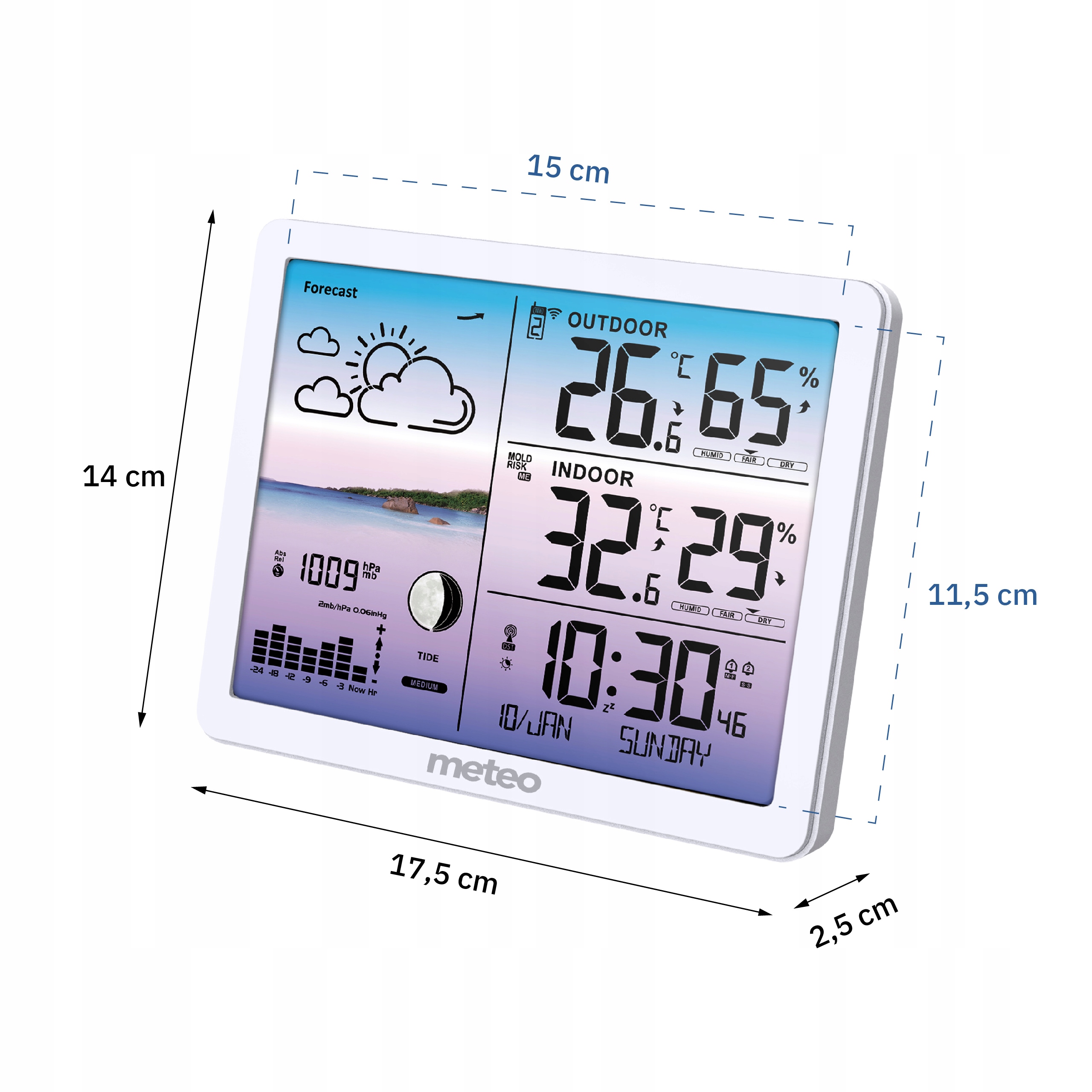 Stacja Pogodowa Z Dcf METEO SP107B Pogodynka