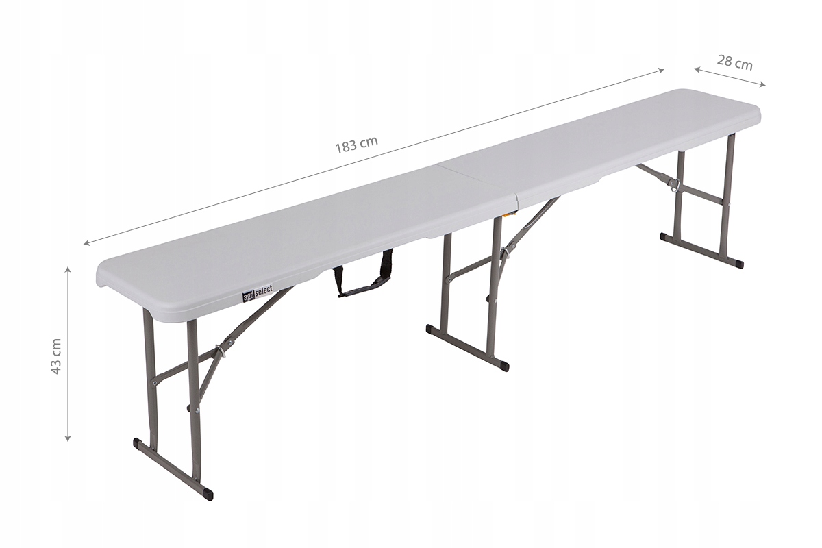 Ławka Ława Składana Cateringowa Stół Cateringowy 183 cm Walizka Hdpe Mocna