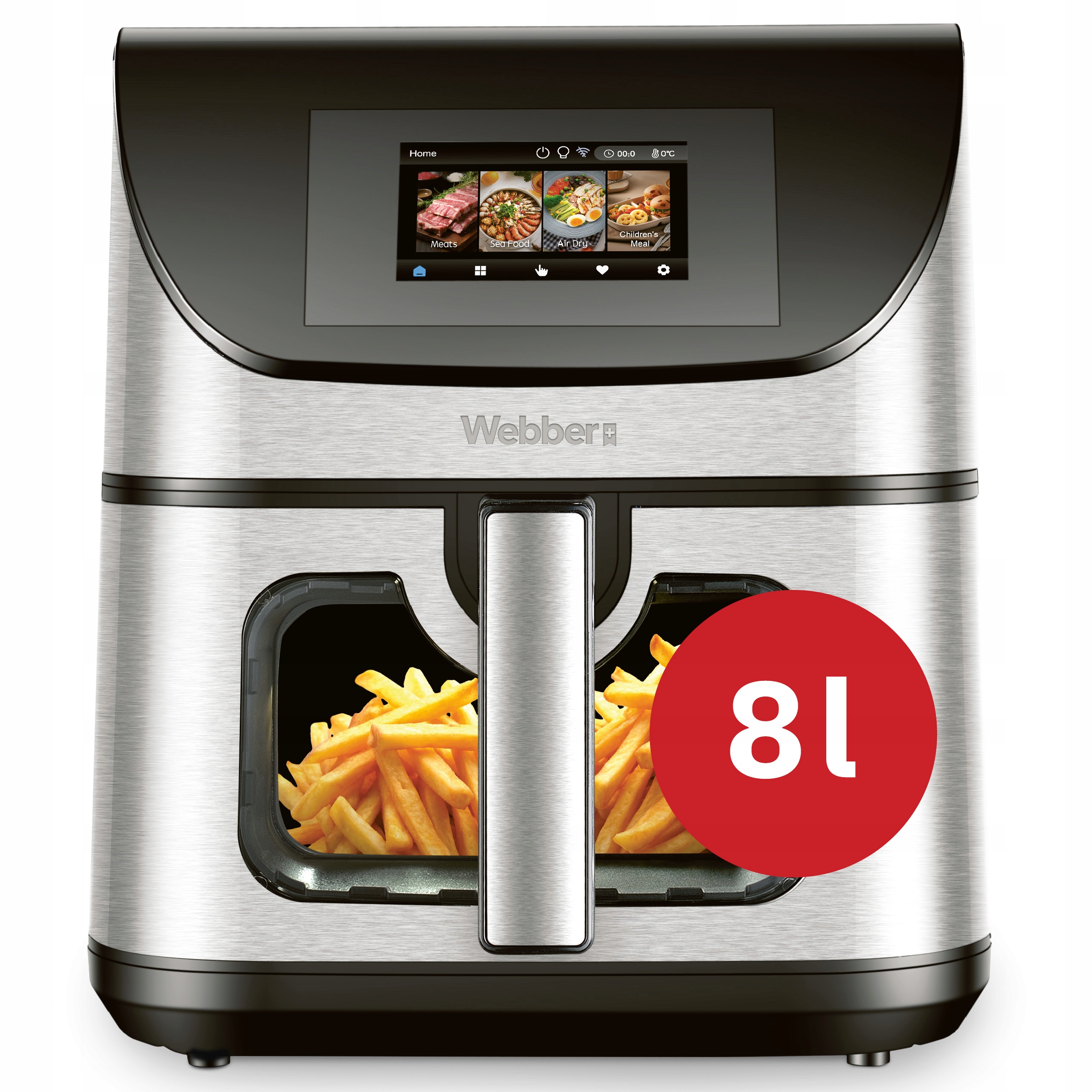 Frytkownica Beztłuszczowa Air Fryer 8l WIFI Nieprzywierająca 10 P 2200W