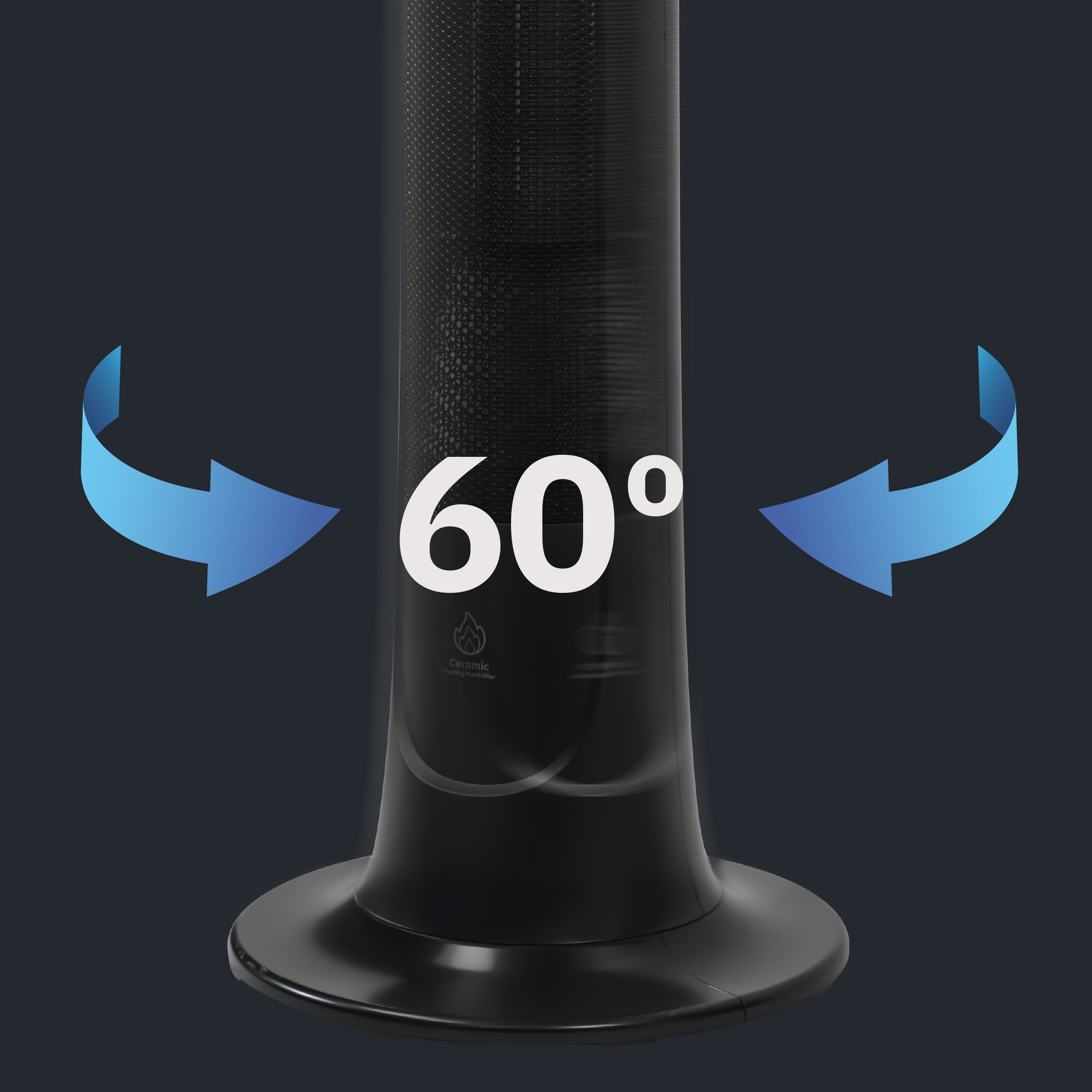 TERMOWENTYLATOR Grzejnik Ceramiczny Kolumnowy 2200W Z Nawilżaczem