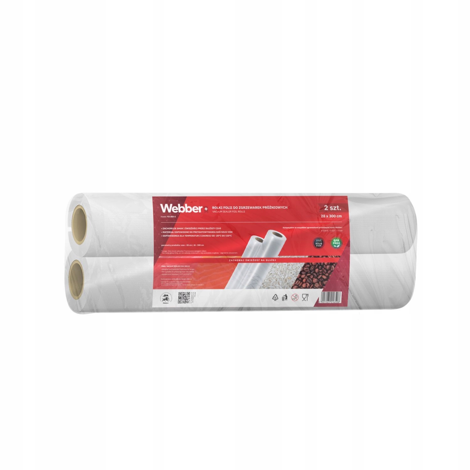 Folia Próżniowa 28x300 cm Rolka Do Zgrzewarki Sous-Vide Bez BPA Mocna