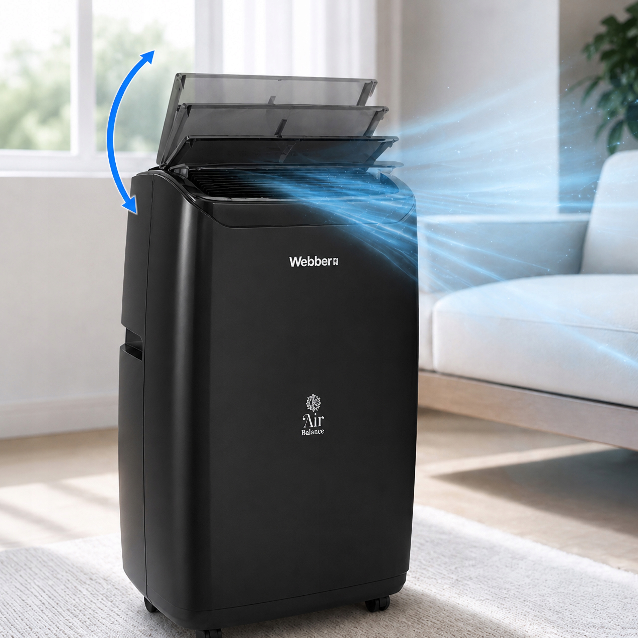 Klimatyzator Przenośny 12000BTU 4w1 WIFI Grzanie Osuszacz Pilot 49m²