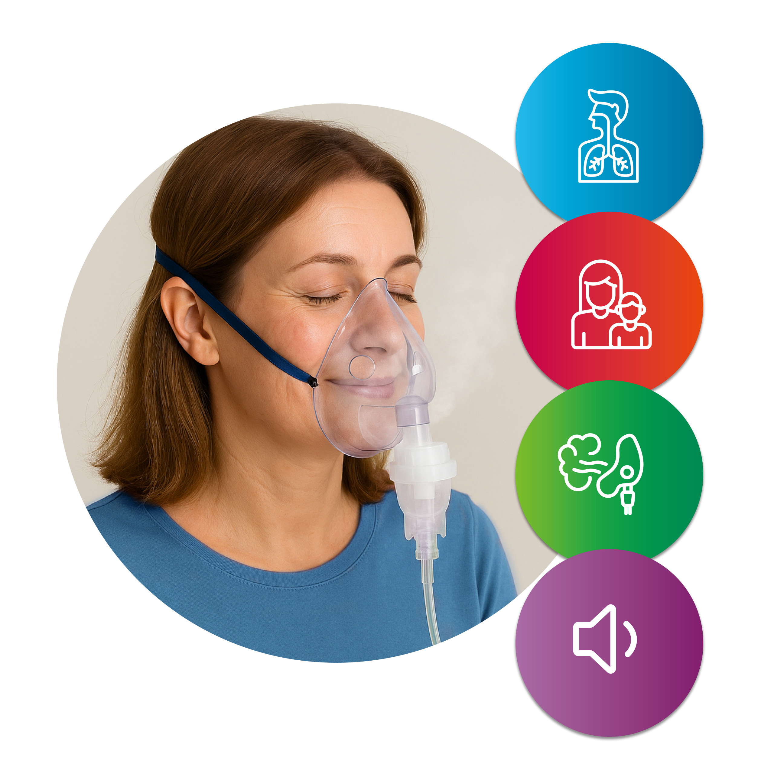Inhalator Nebulizator Kompresorowy Pneumatyczny Dla Dzieci Dorosłych