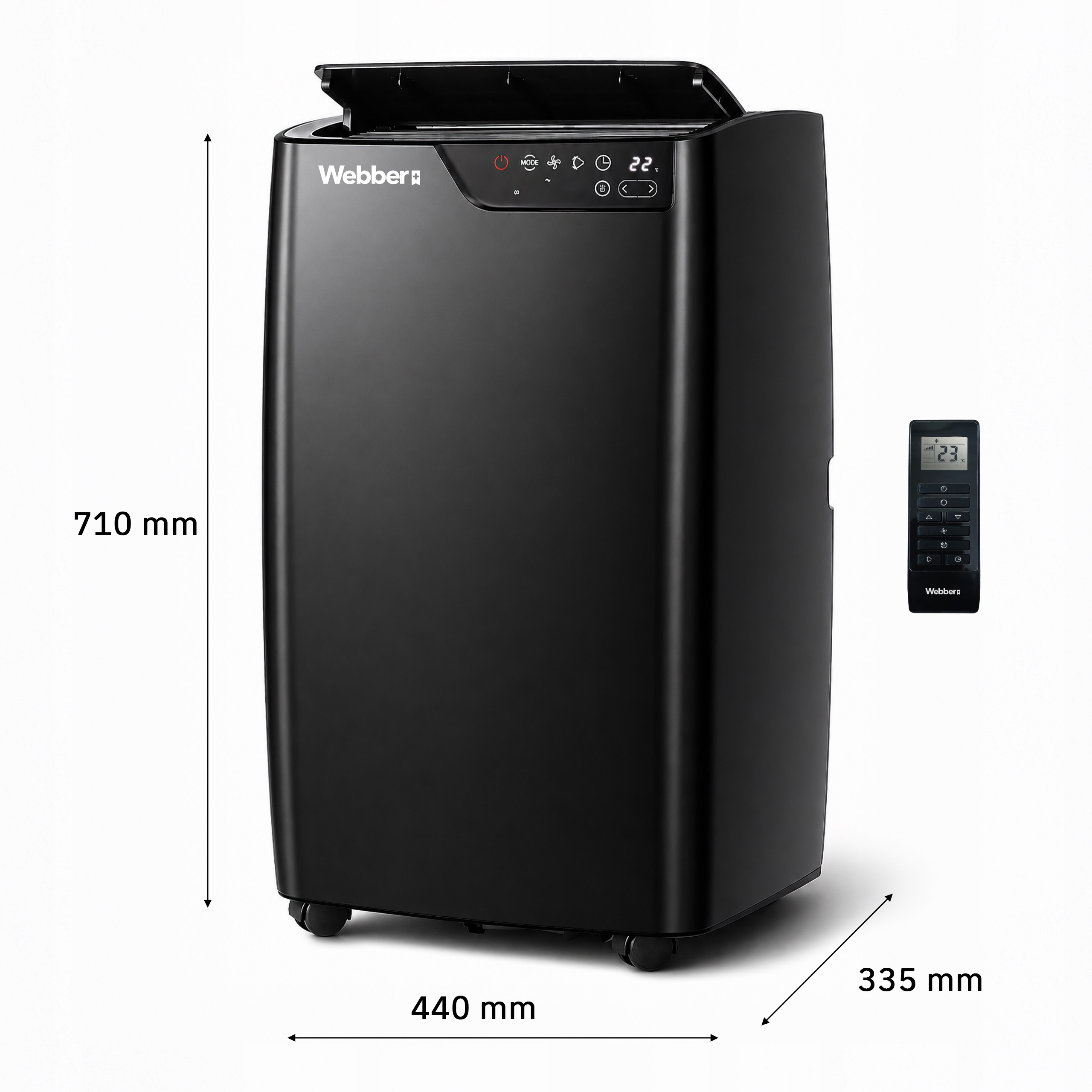 Klimatyzator Przenośny 12000BTU 4w1 WIFI Grzanie Osuszacz Pilot 49m²