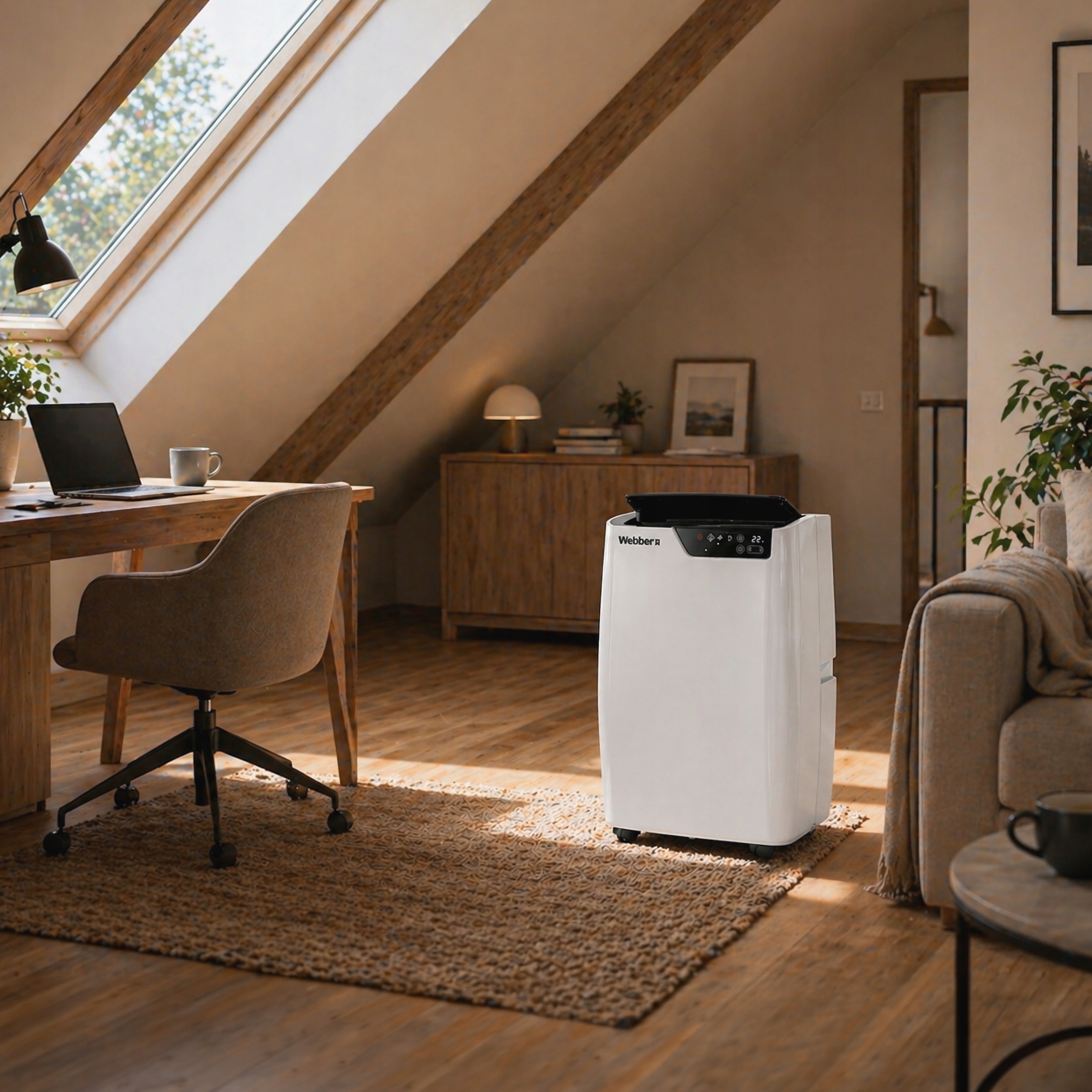 Klimatyzator Przenośny 12000BTU 4w1 WIFI Grzanie Osuszacz Pilot 49m²