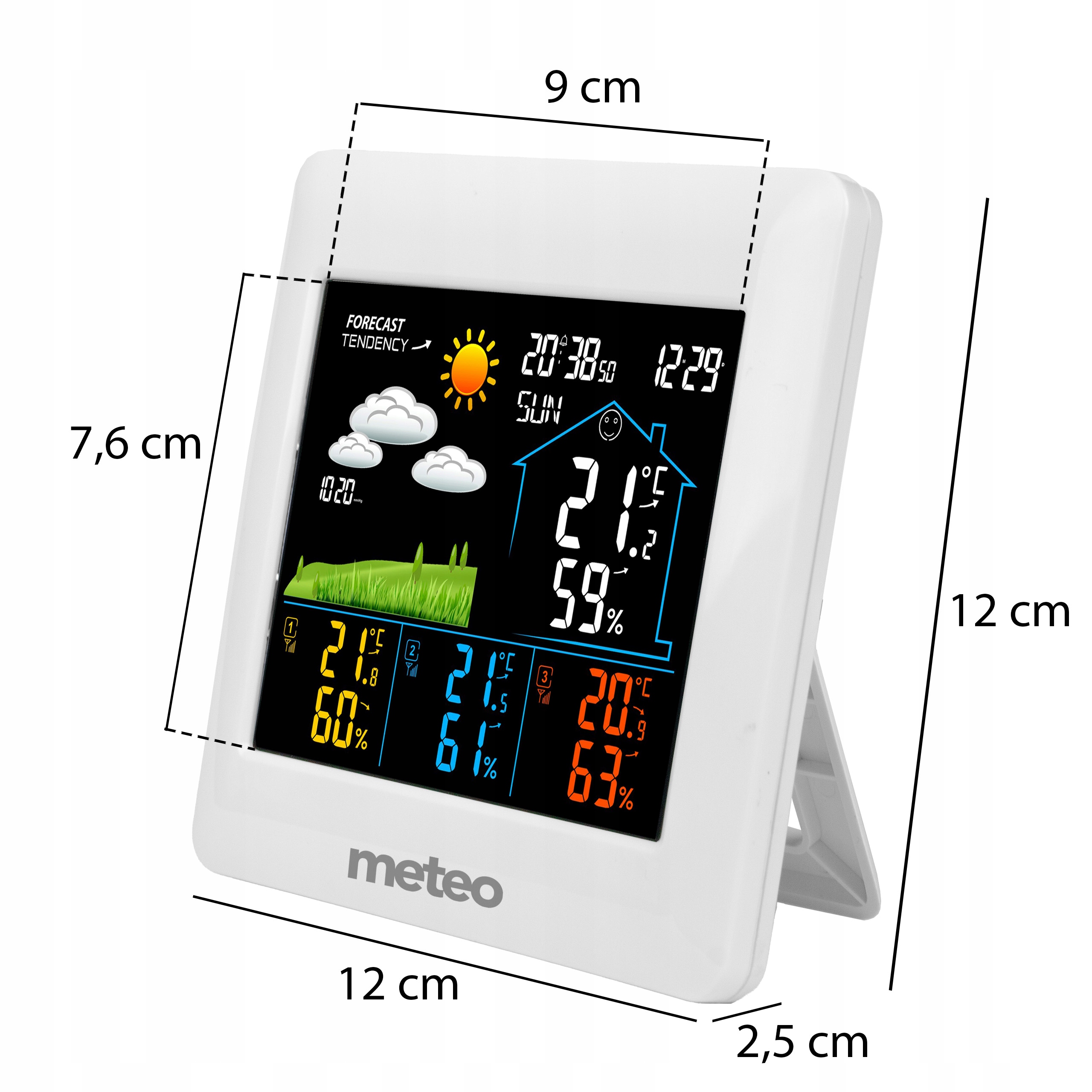 Stacja Pogodowa Z Dcf METEO SP106 Pogodynka 3 Czujniki
