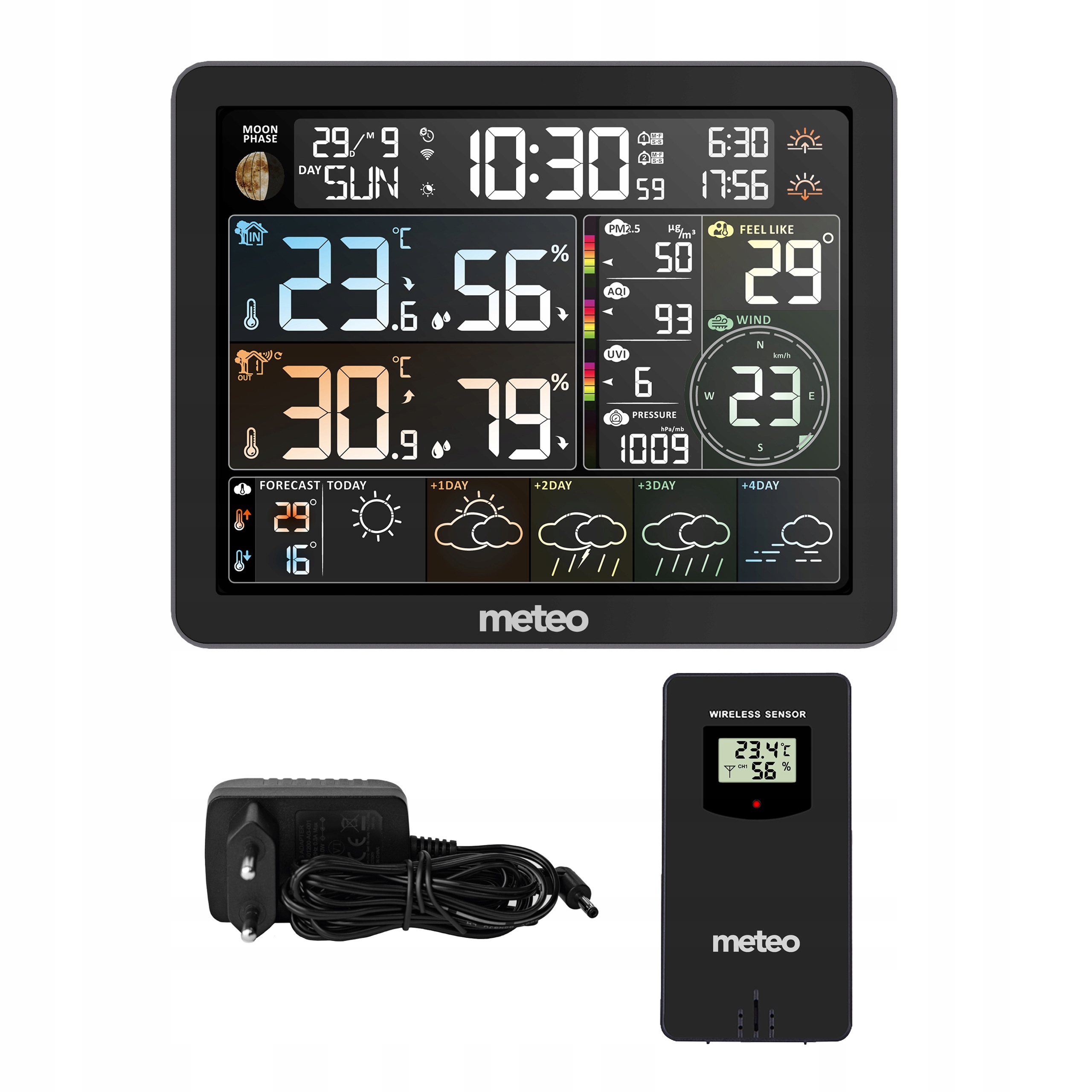 Multi Stacja Pogodowy METEO SP400 WIFI +miernik Powietrza Higrometr Baromet