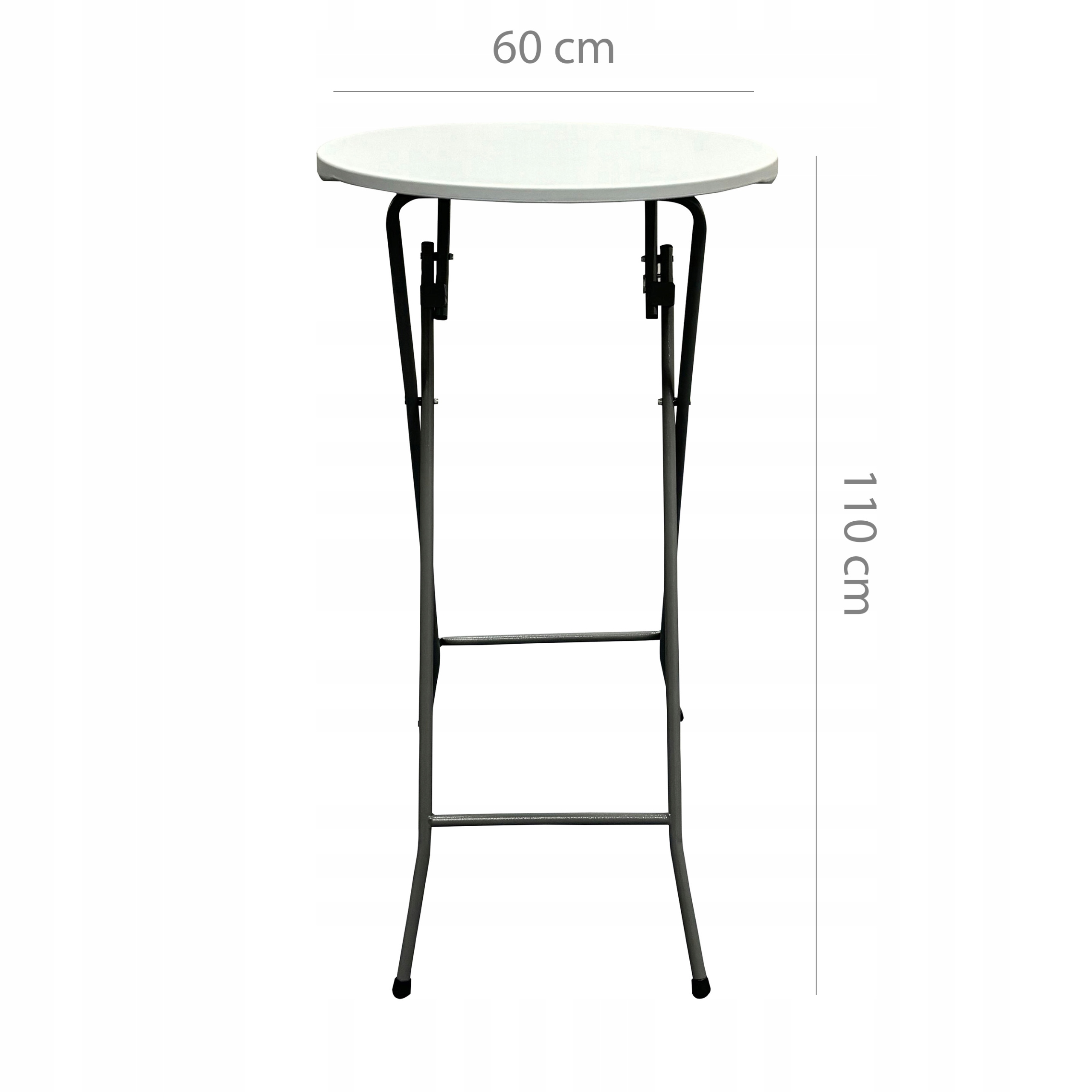 Stół Koktajlowy Barowy Cateringowy 110cm X 60 cm Składany Bankietowy - Biały