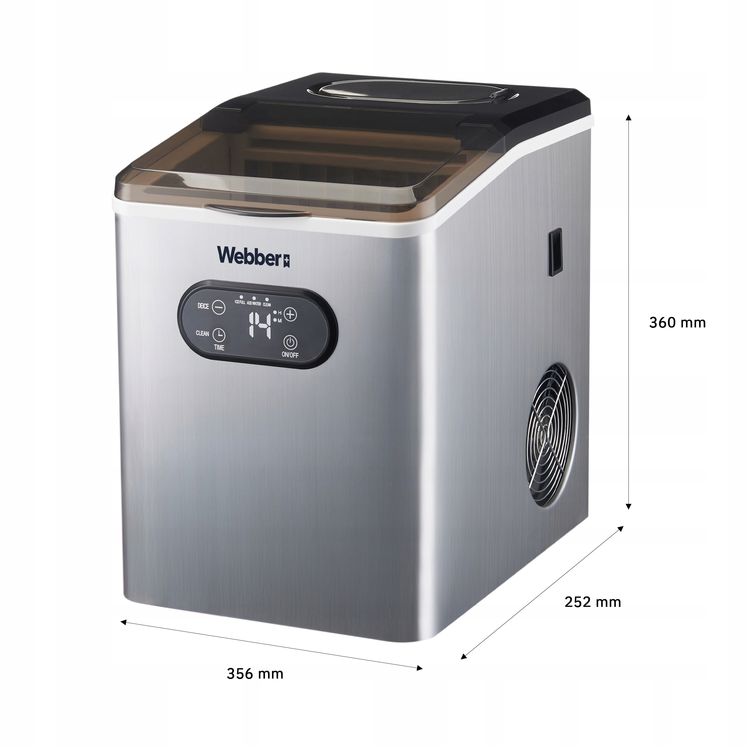 Kostkarka Do Lodu Frio IM-201 25kg LCD 3 Tryby Wody Inox 24 Kostki