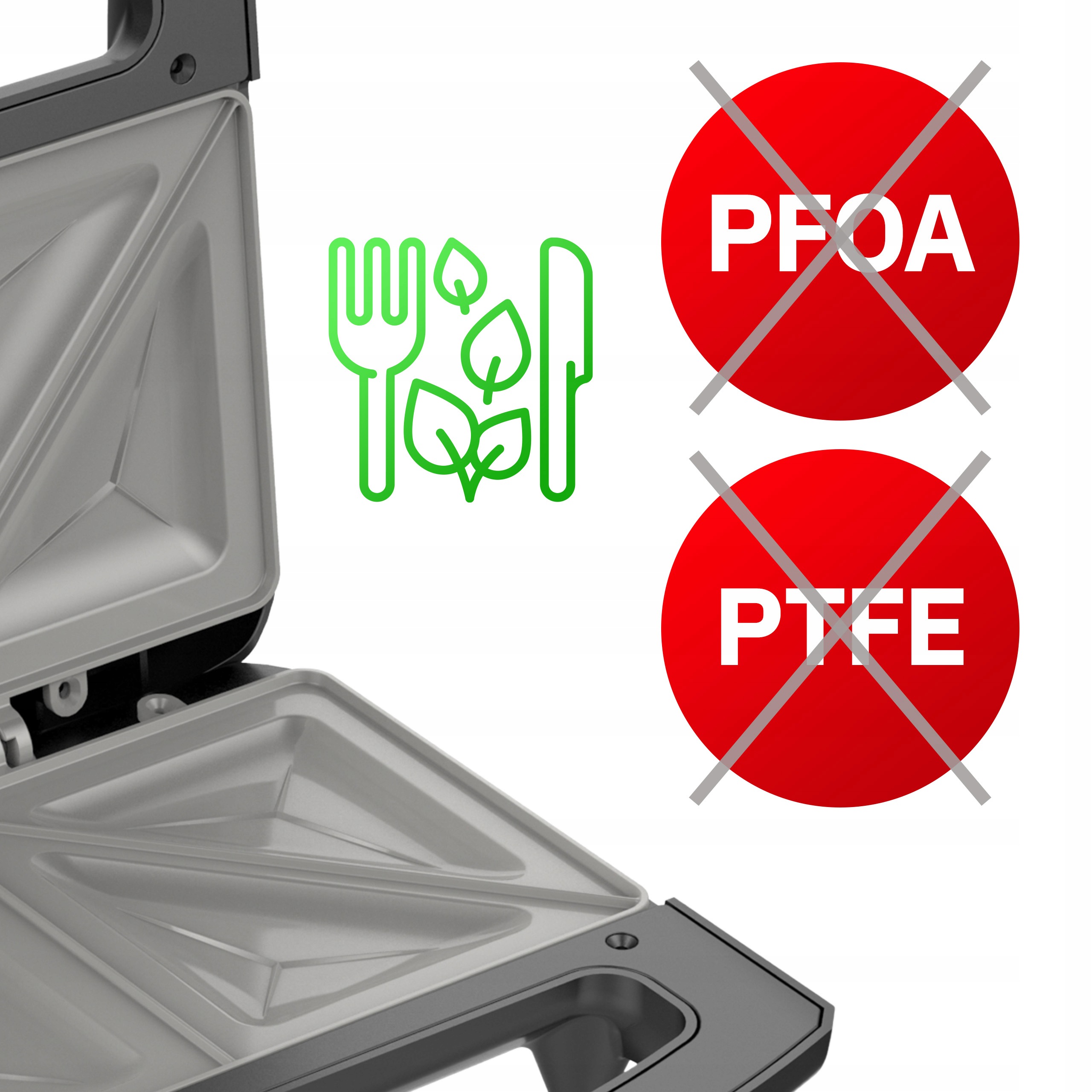 Opiekacz Do Kanapek Toster Tivaro SR1 750W Ceramiczny Inox Na 2 Tos