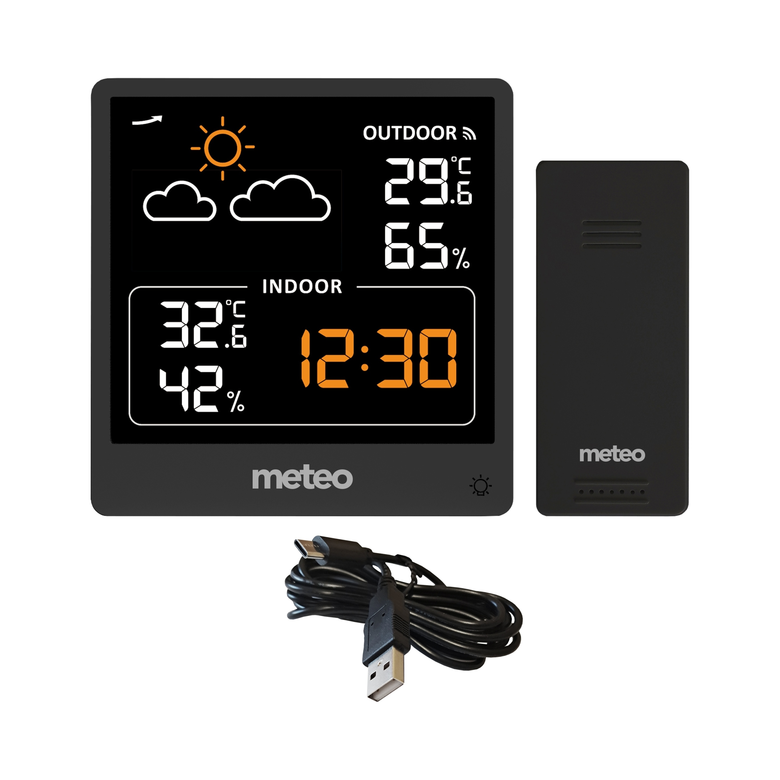 Stacja Pogodowa METEO SP200 Z Pogodynka Ekran LCD Czujnik Bezprzewodowy