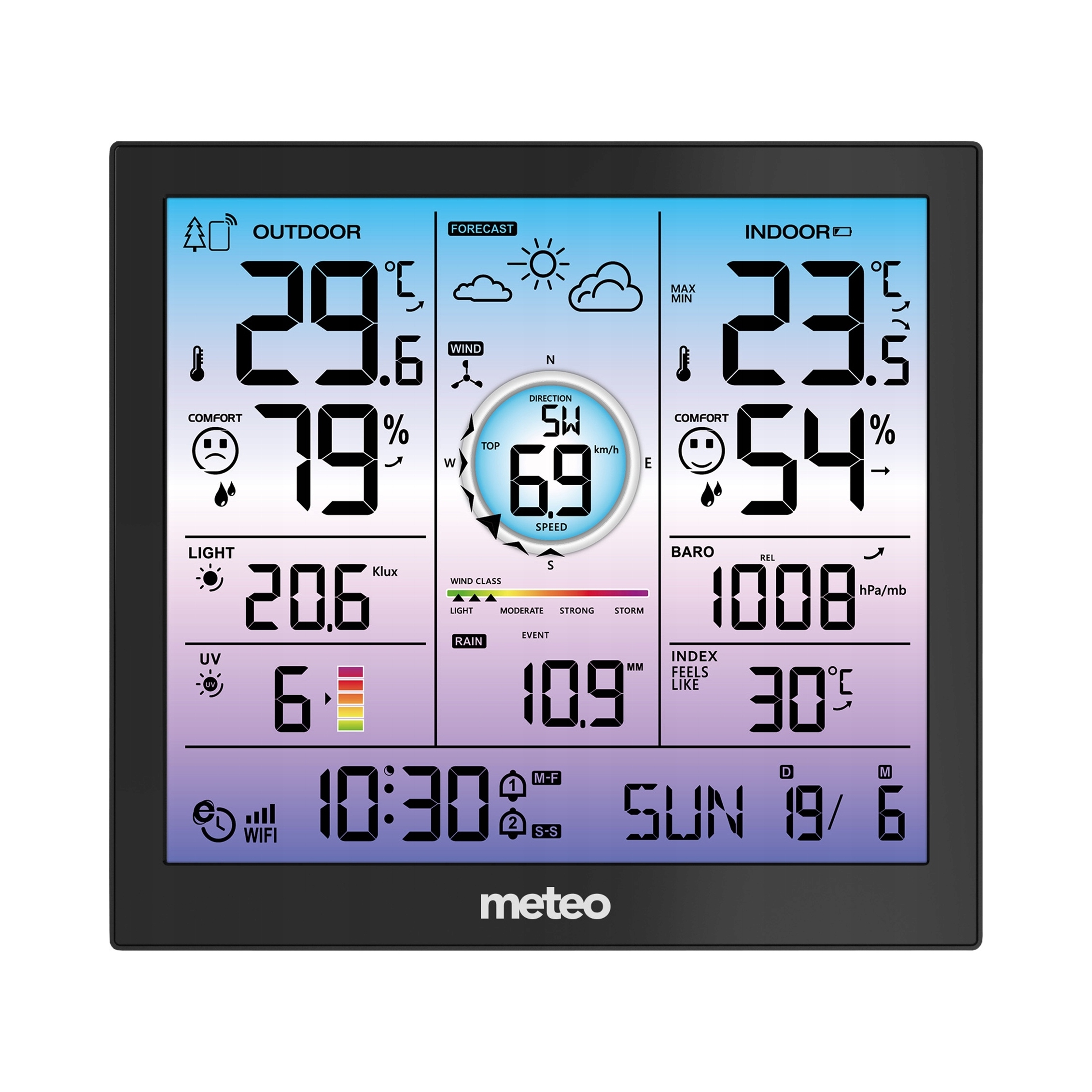 Stacja Pogodowa POGODY Bezprzewodowa METEO Higrometr Barometr WIFI SP602