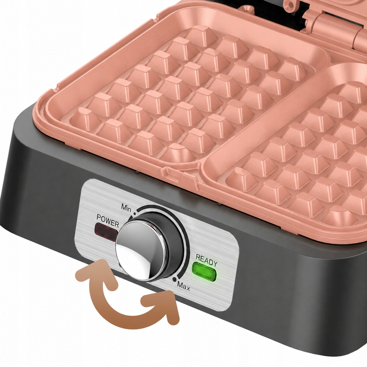 Gofrownica WM16 1600W Ceramiczna XXL Inox Regulacja Temperatury