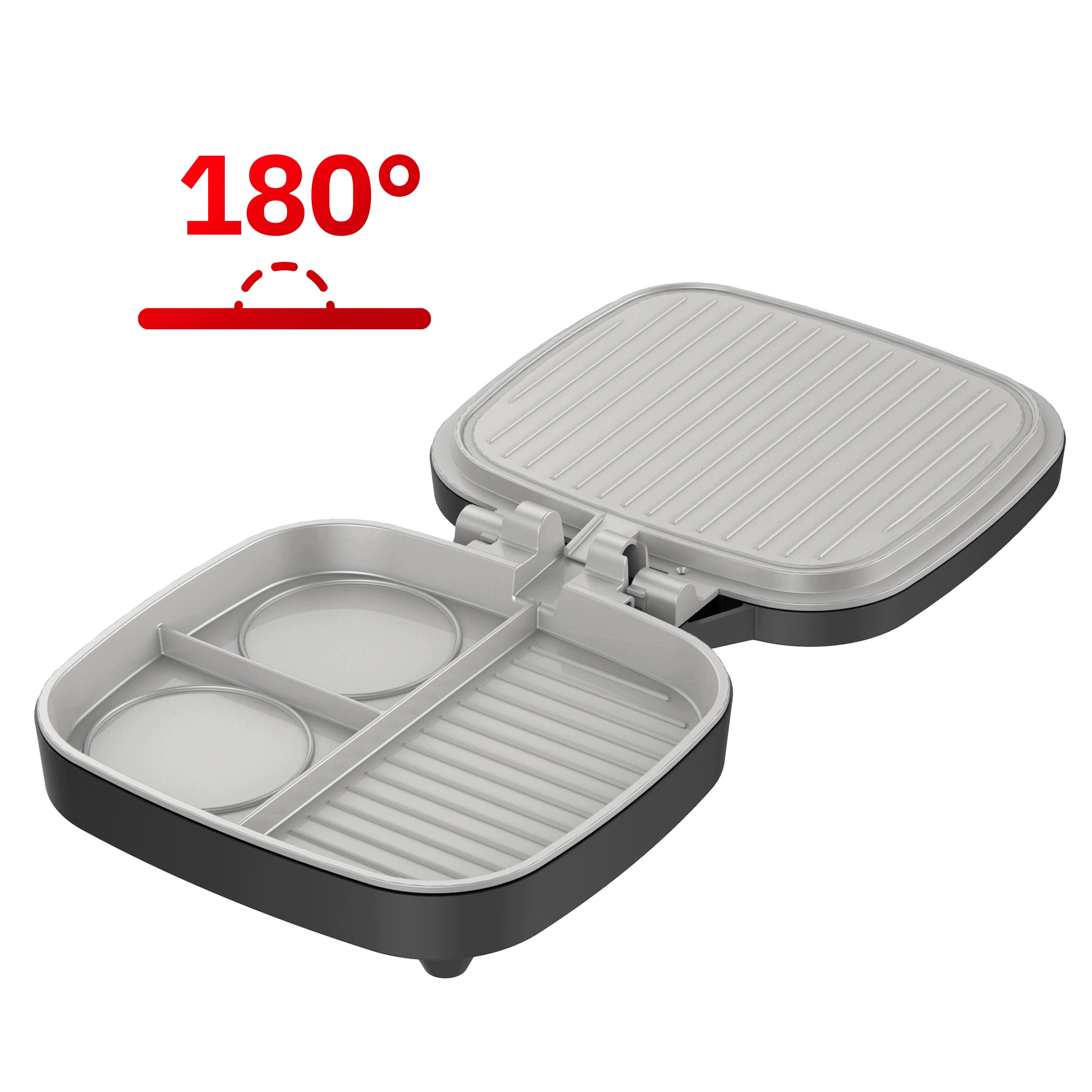 Opiekacz Wielofunkcyjny Grill Toster 1200W Dual Cook 180 Ceramiczny Inox