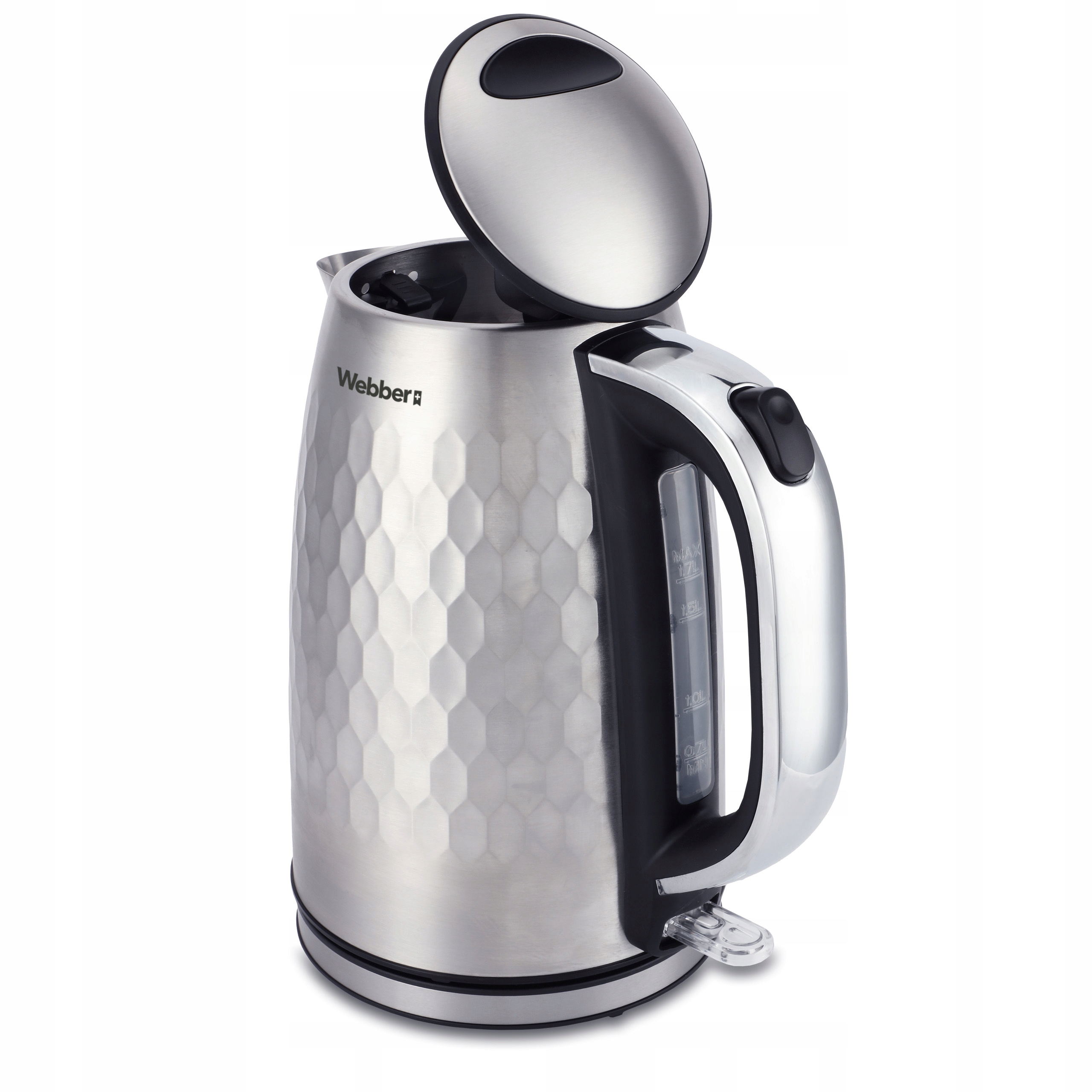 Czajnik Elektryczny Bezprzewodowe WK-330 2200 w 1,7 l INOX - Czarny