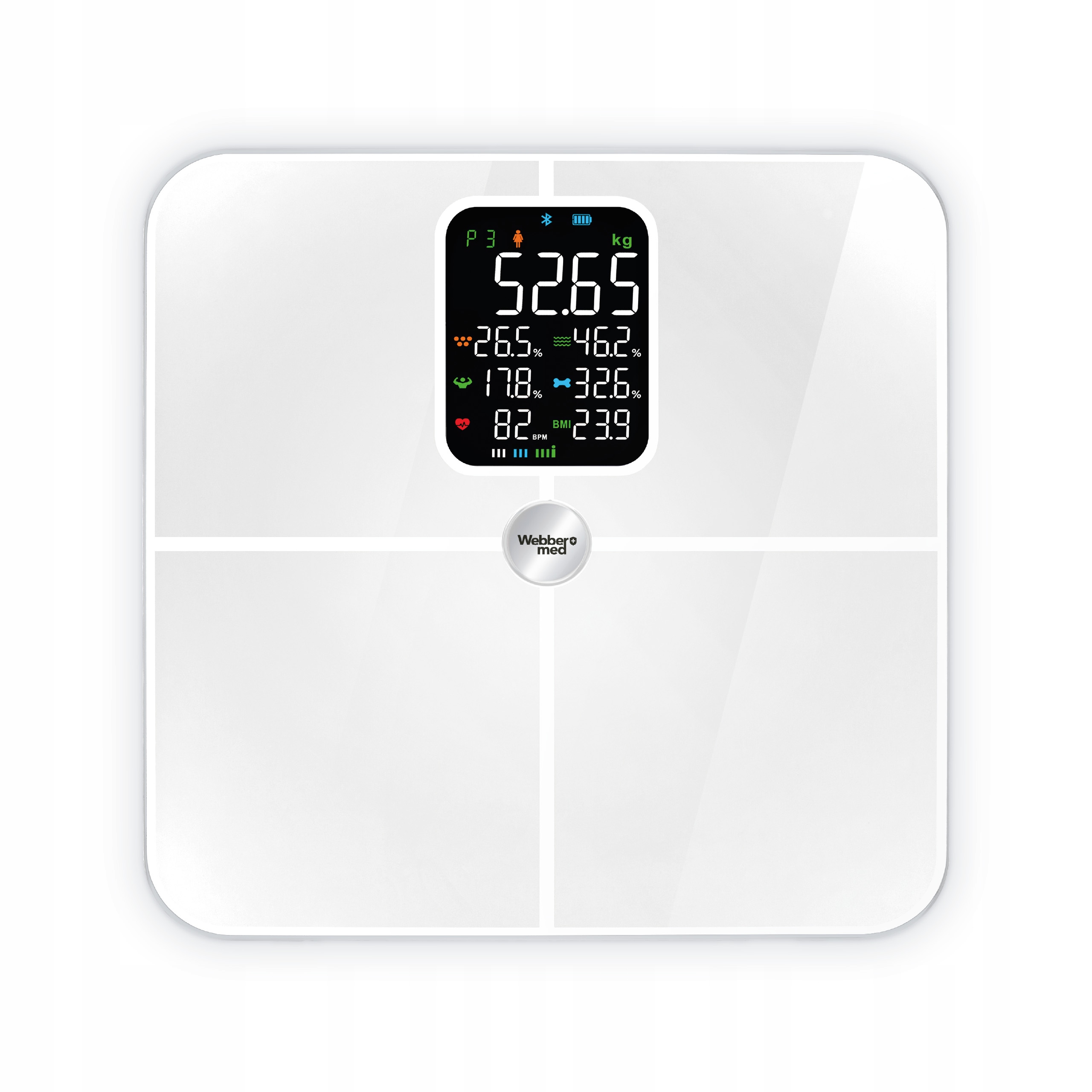 Waga Łazienkowa Analityczna 16 Parametrów Apple Health, Google Fit, IF1321B