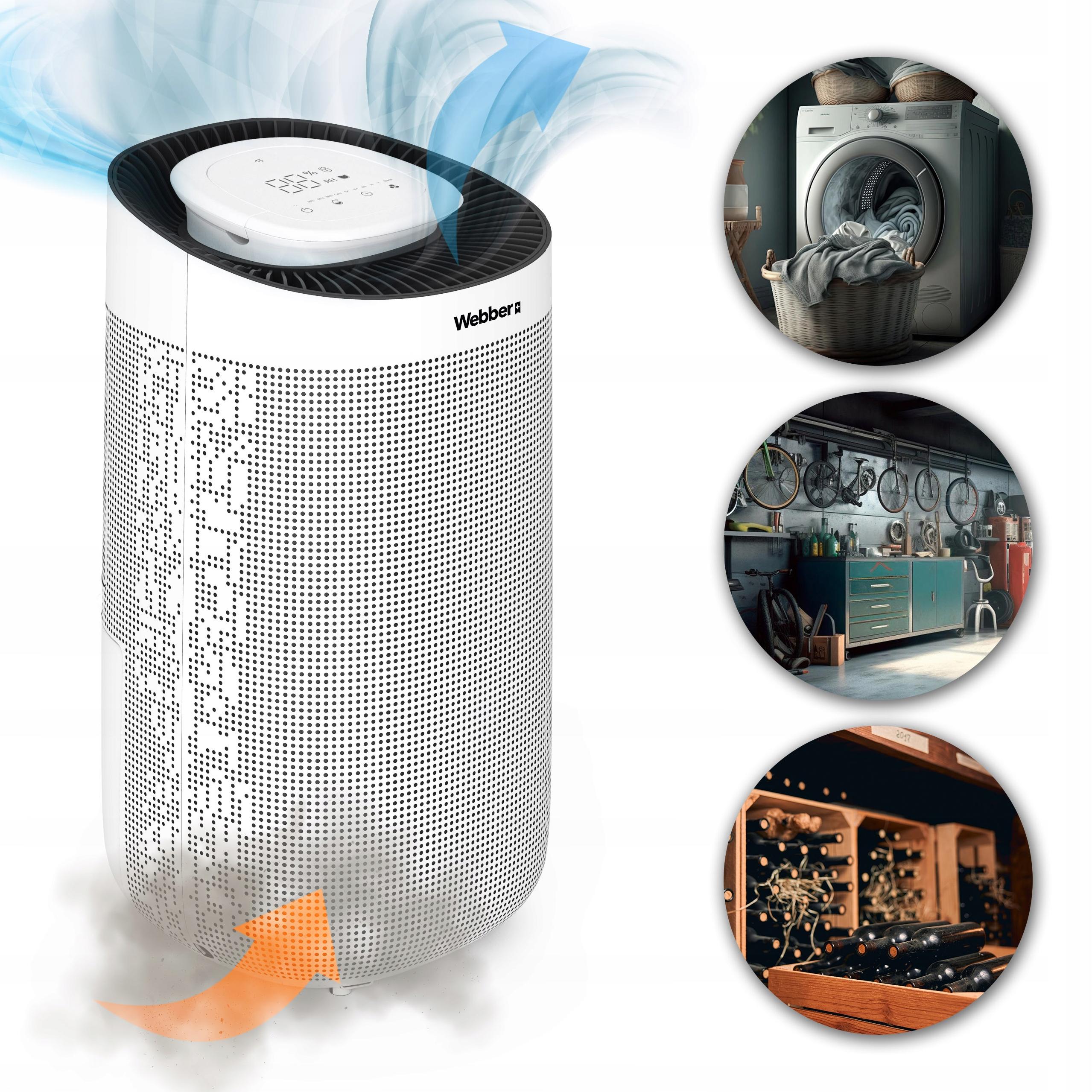 Osuszacz Powietrza WIFI Timer 12L/24H DEC500 Pochłaniacz Wilgoci