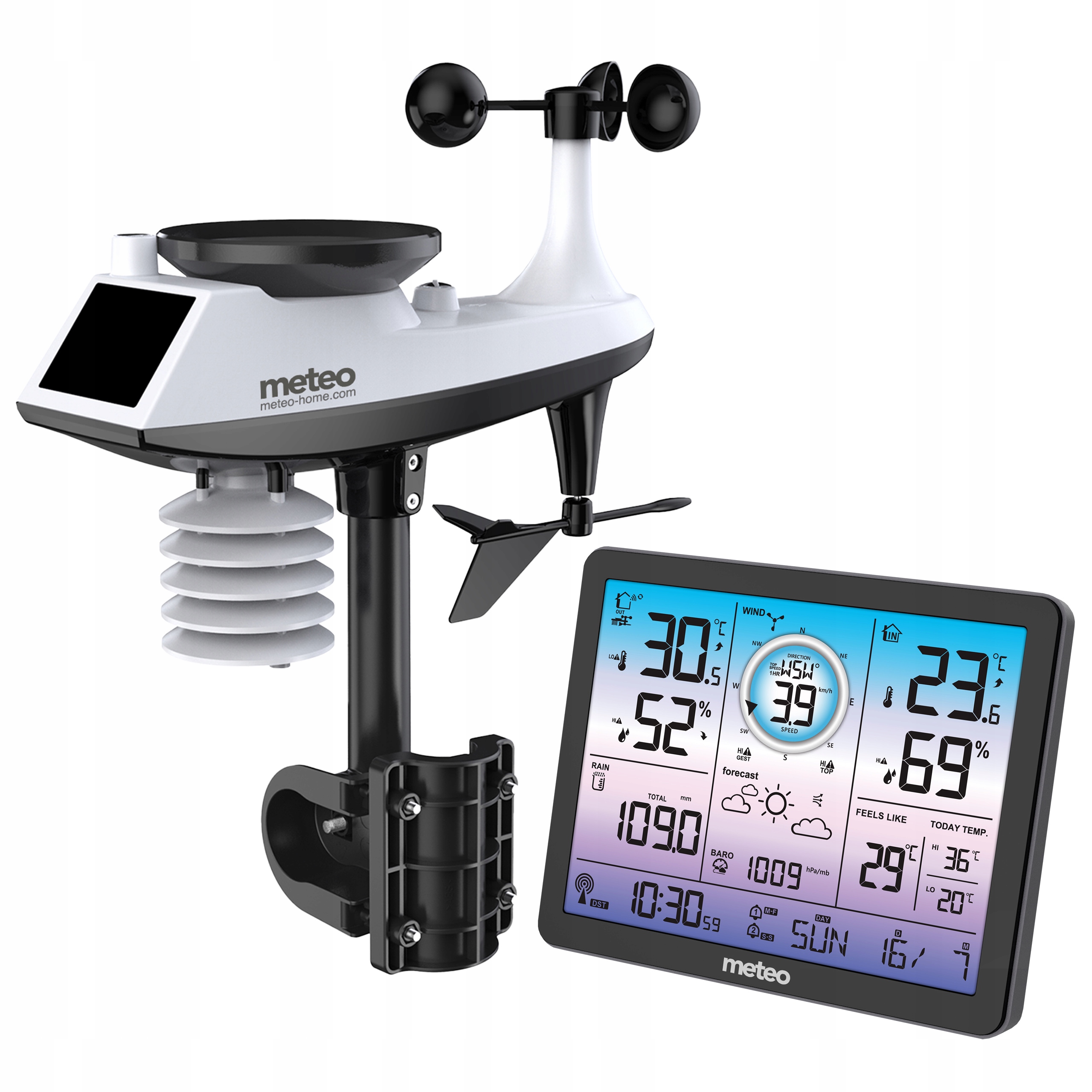 Multi Stacja Pogodowa METEO SP600 Z Miernikiem Wiatru Oraz Opadów