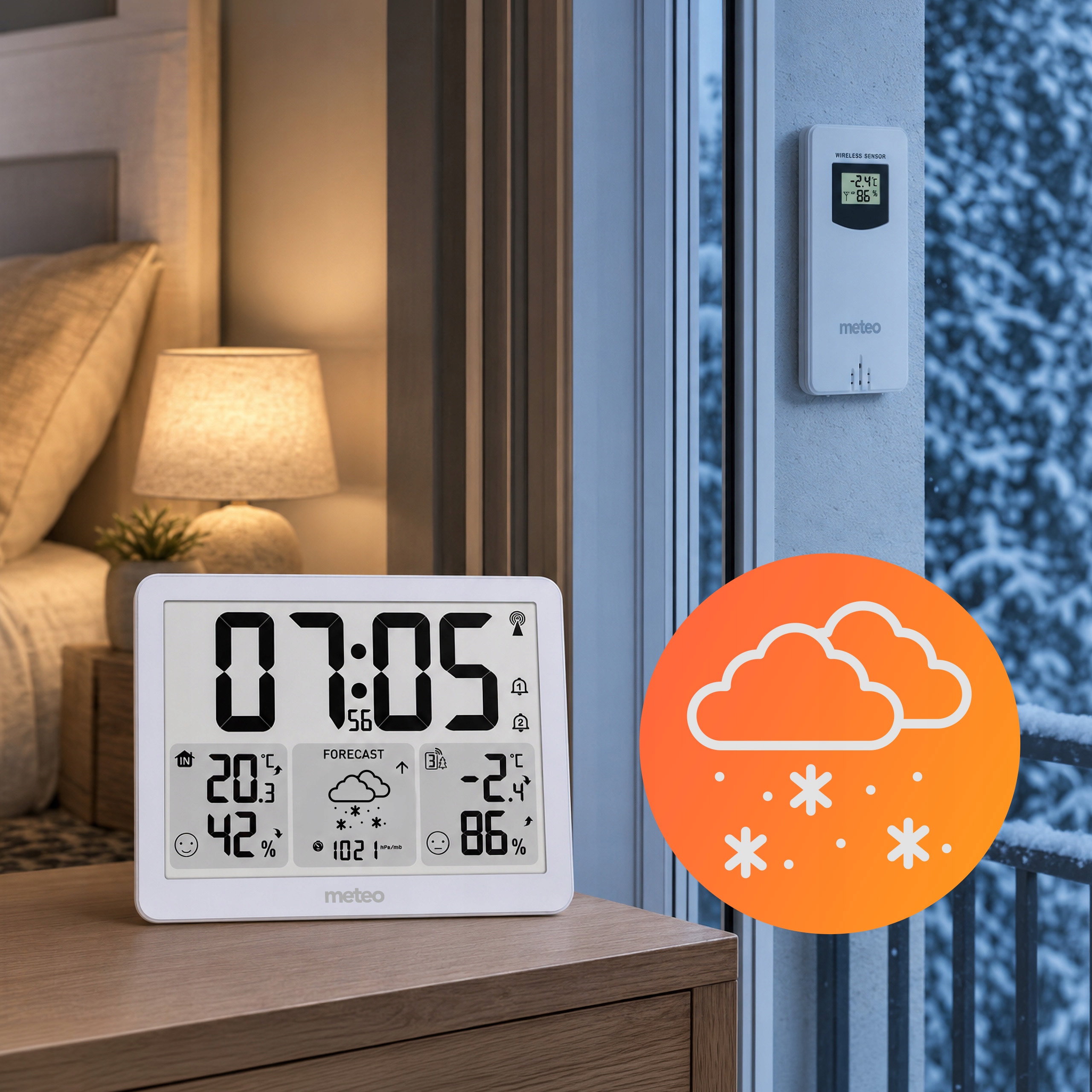 Stacja Pogodowa METEO SP209 Bezprzewodowa Czujnik Barometr Dcf Termometr