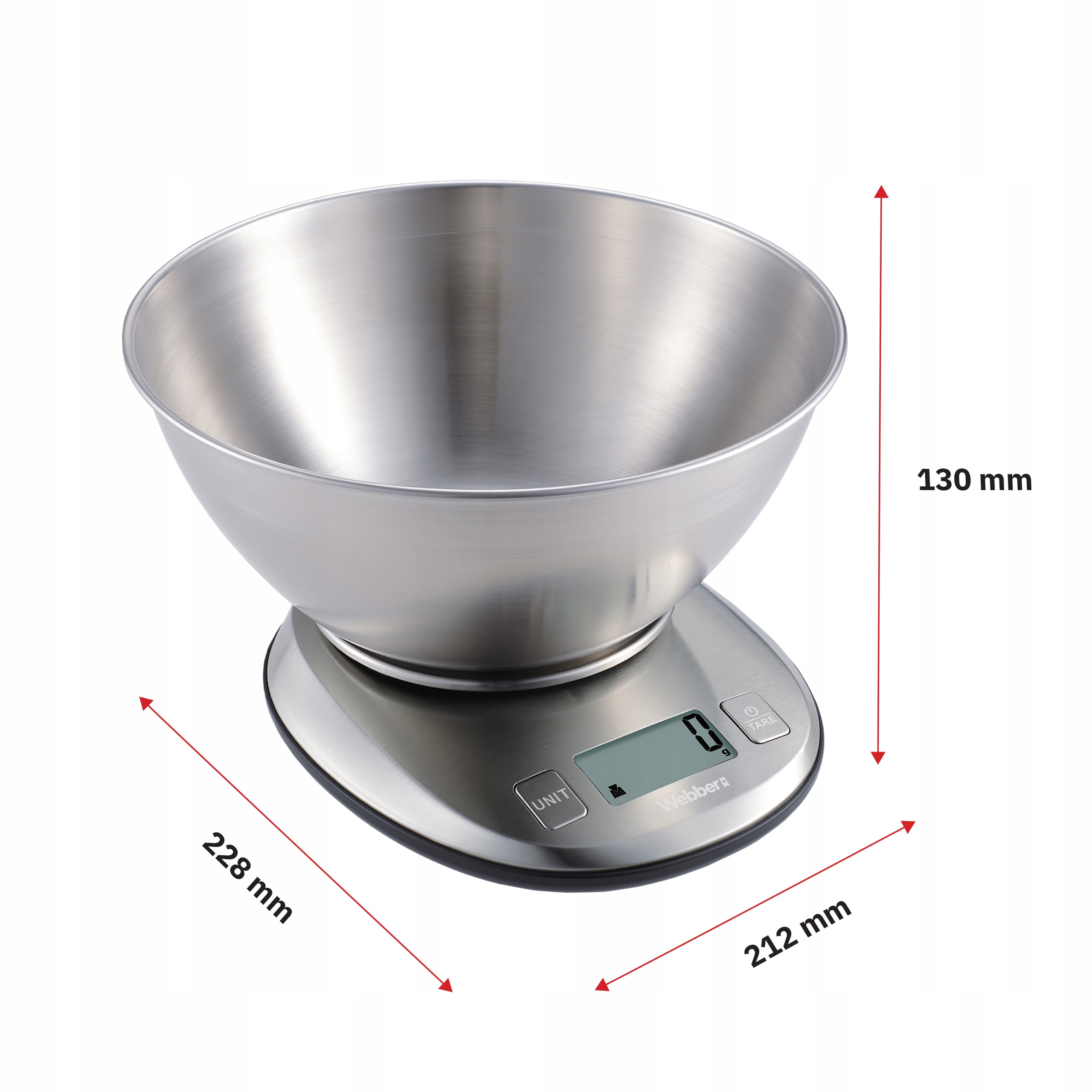 Waga Kuchenna EK4390 INOX Stal Nierdzewna LCD 5kg 1g Misa Tarowanie