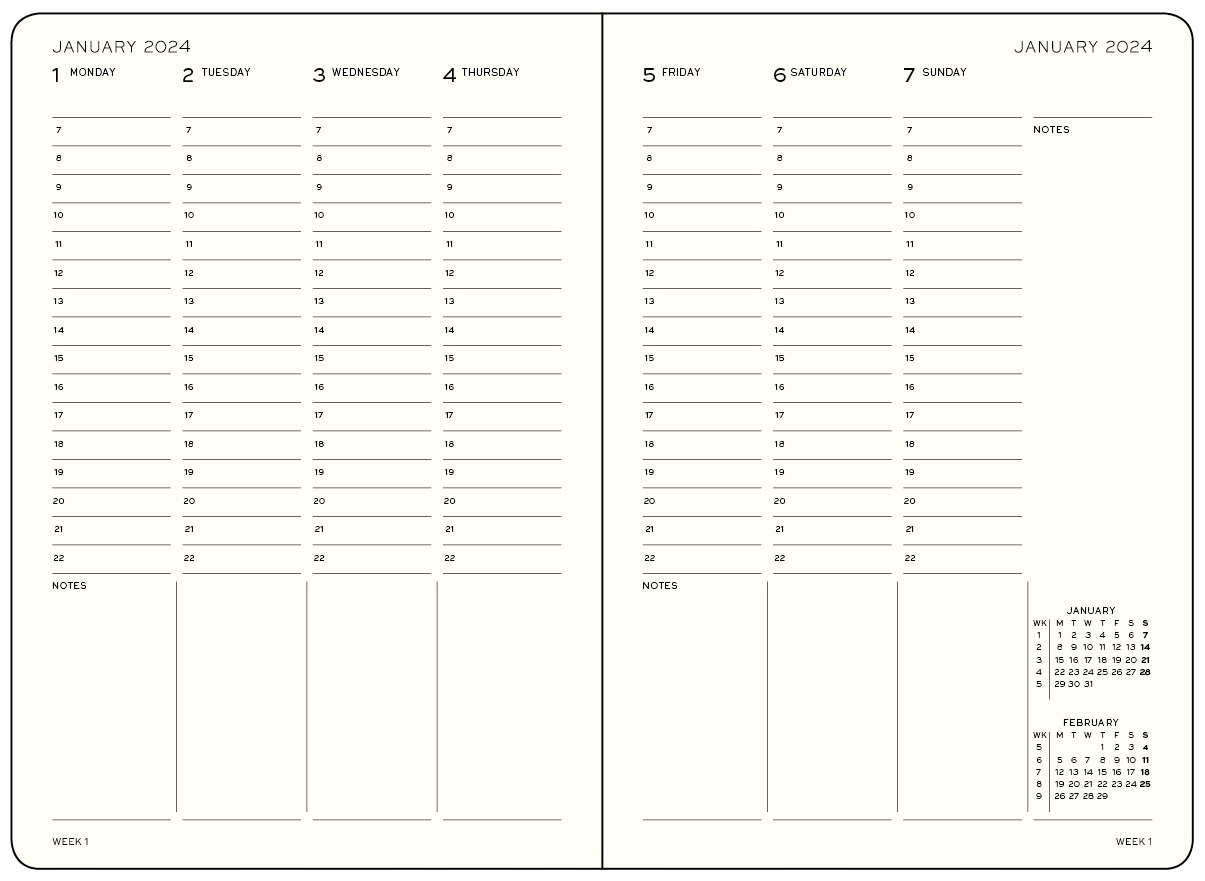 Kalendarz planer książkowy 2024 tygodniowy A5 Leuchtturm1917