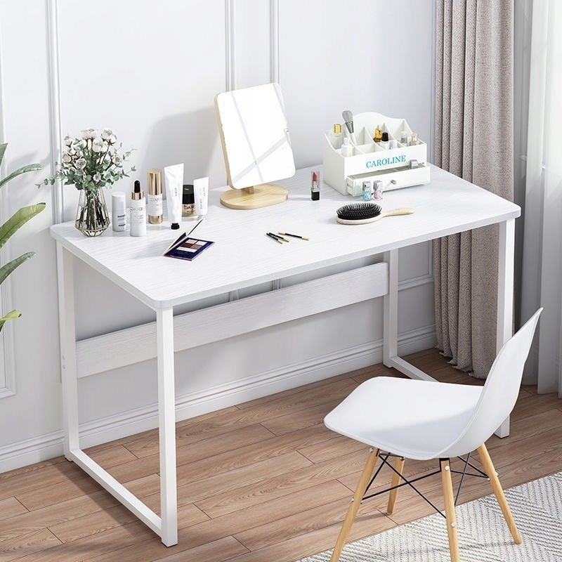 BIURKO KOMPUTEROWE BIAŁE STOLIK POD LAPTOP KOMPUTER STYL SKANDYNAWSKI