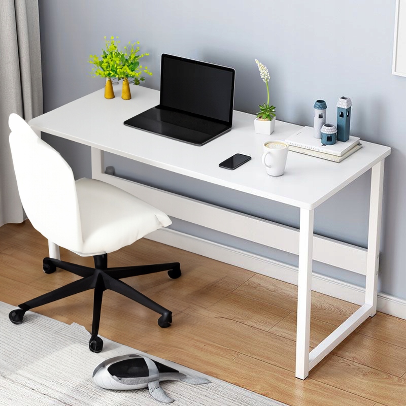 BIURKO KOMPUTEROWE BIAŁE STOLIK POD LAPTOP KOMPUTER STYL SKANDYNAWSKI