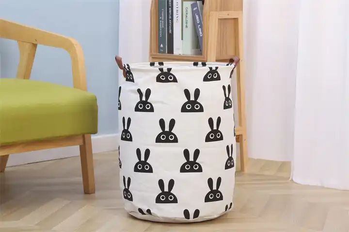 kosz dekoracyjny na zabawki i pranie wzór króliki pojemny łatwy w czyszczeniu