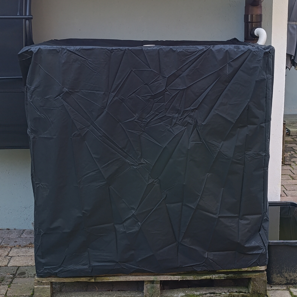 pokrowiec oslona plandeka na zbiornik mauzer ibc 1000l tkanina oxford simplo czarny