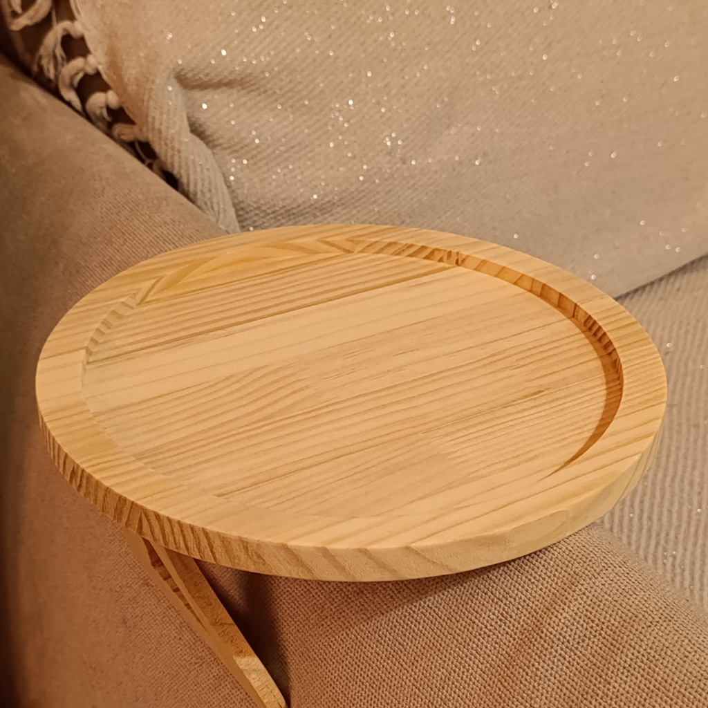 drewniana taca stolik na kanapę do kawy przekąsek laptopa pilot telefon simplo 5903068137617