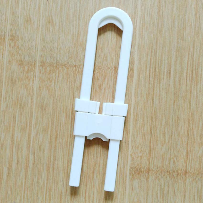bezklejowa blokada do szafek u-lock simplo kremowa zabezpieczenie drzwiczek 5903068130076