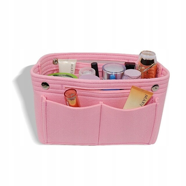 organizer do torebki filcowy simplo różowy wkład z kieszonkami