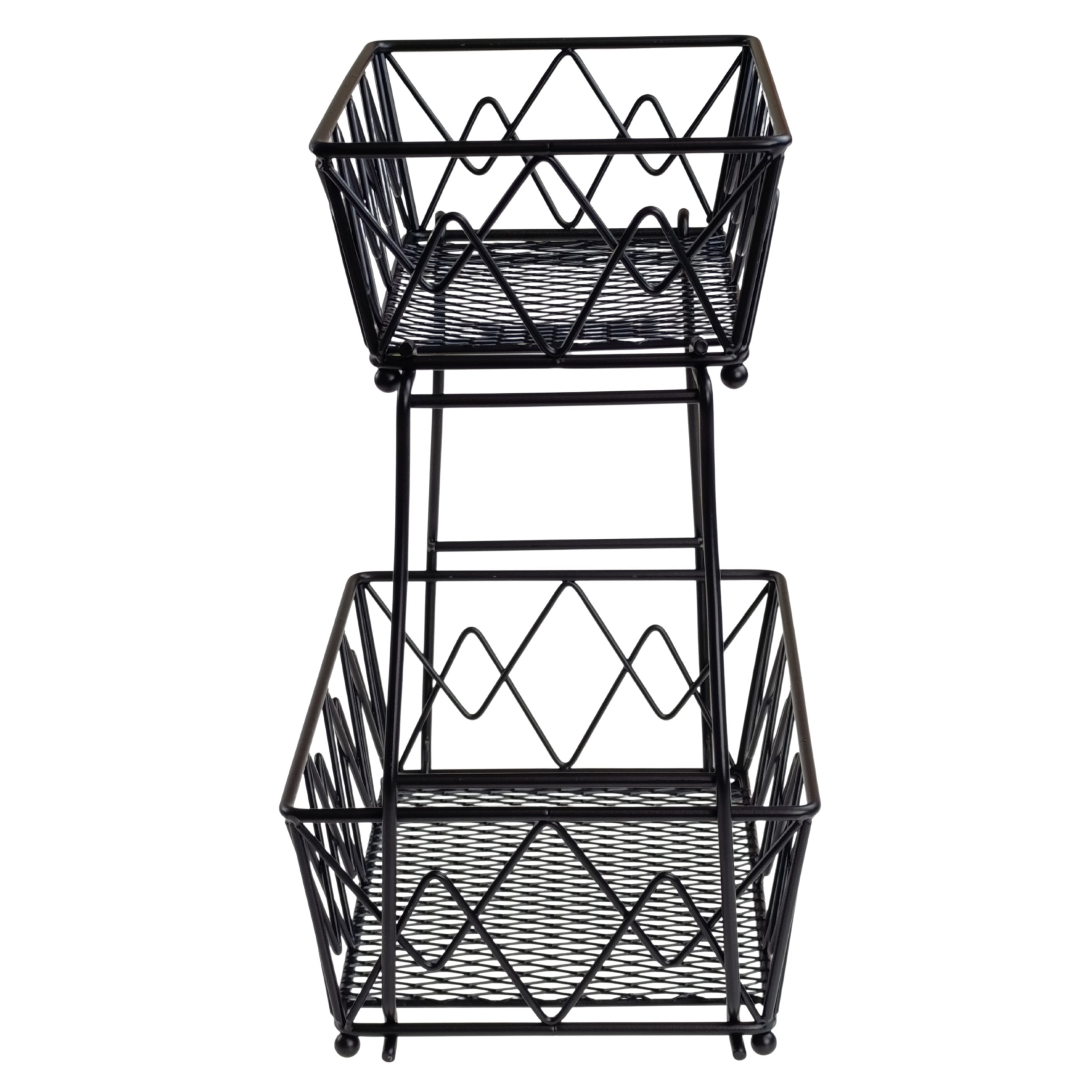 kosz-przechowywanie-2-poziomy-czarny-aranżacja