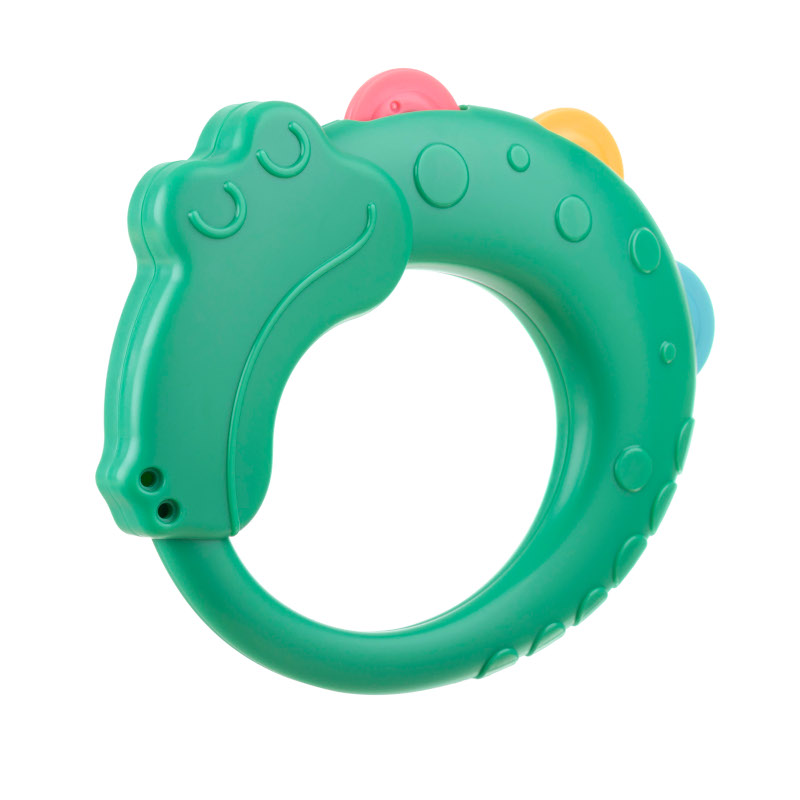grzechotka dla niemowląt akuku krokodyl rozwój sensoryczny 0 BPA unisex