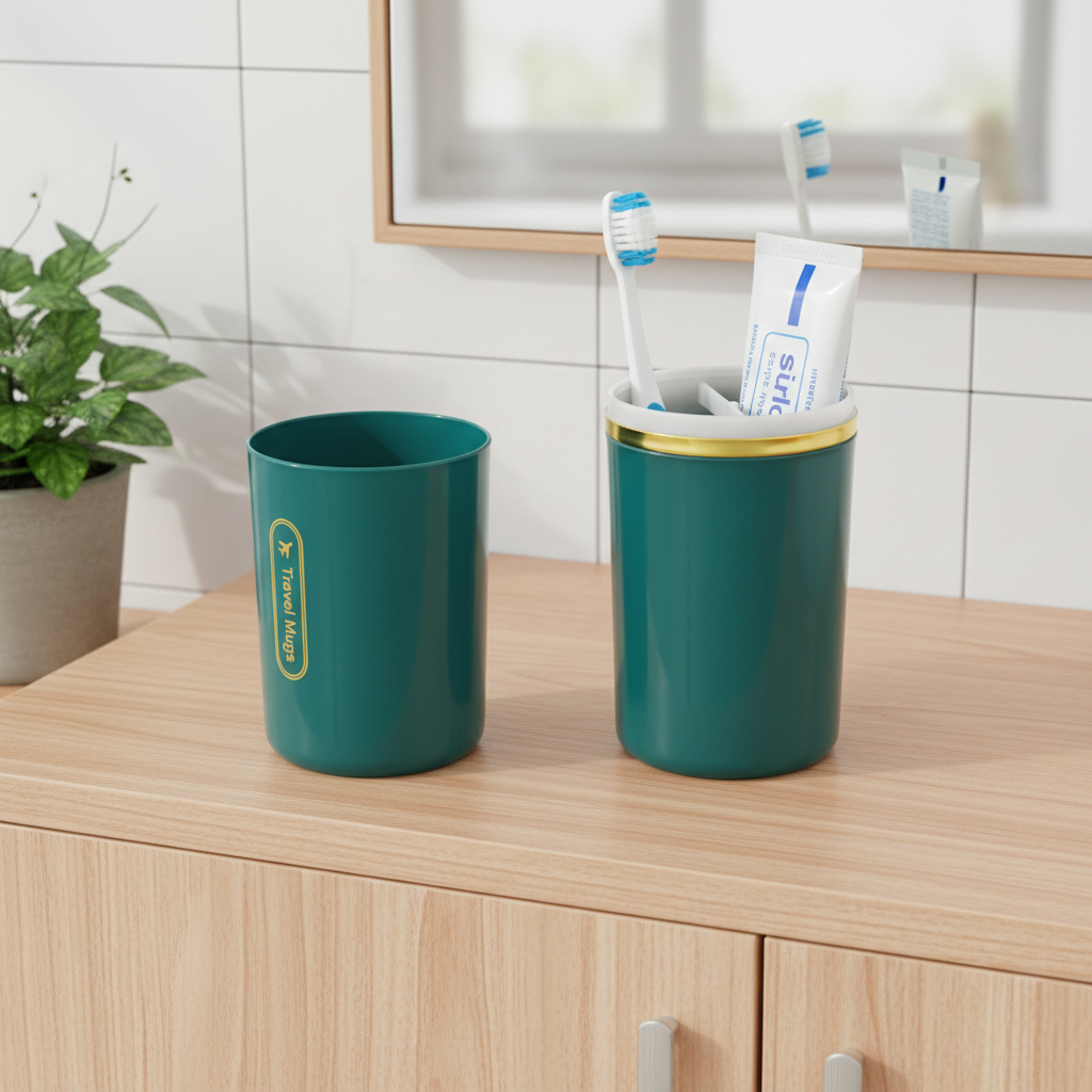 pojemnik na akcesoria higieniczne etui 2w1 kubek na szczoteczki simplo 5903068137884