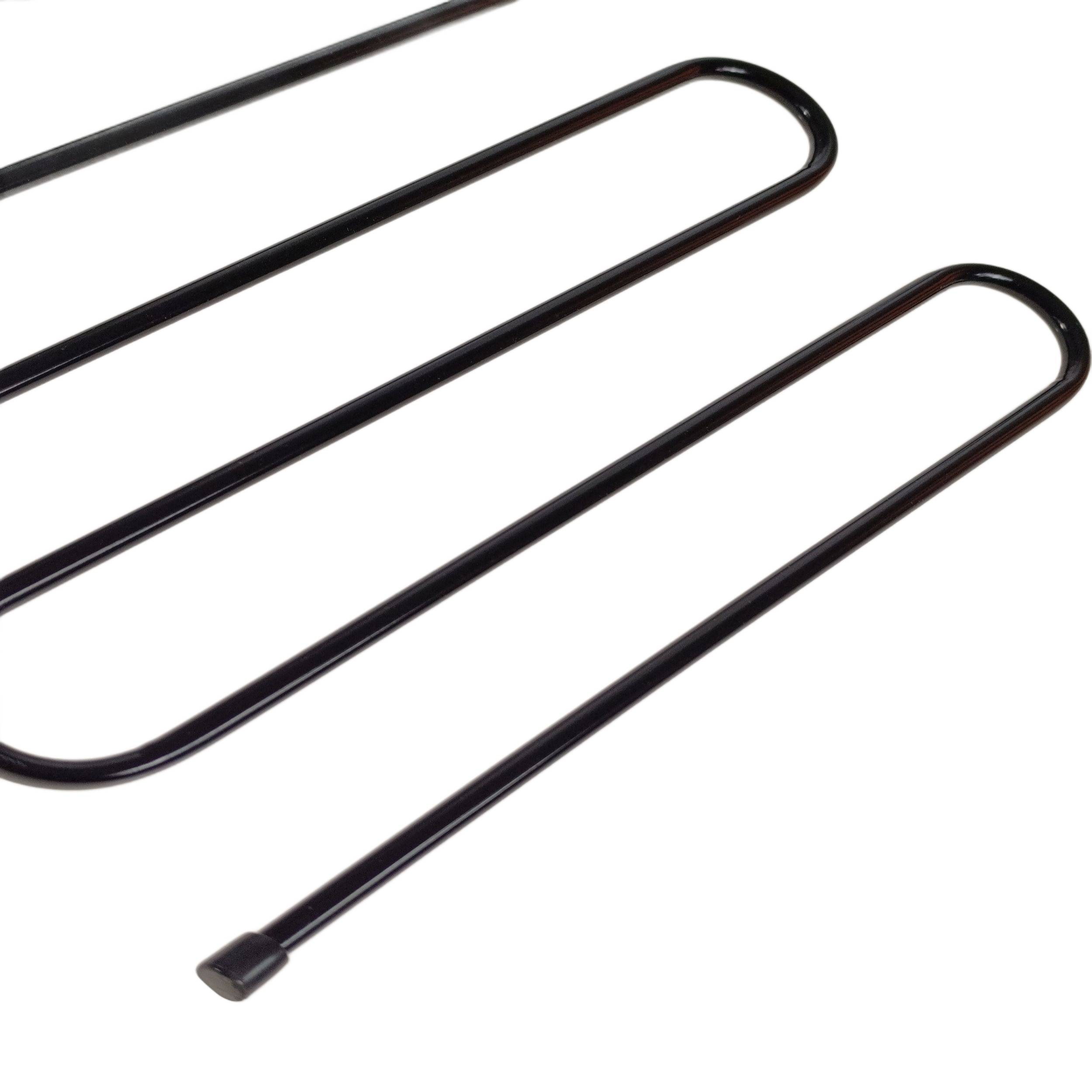 wieszak na spodnie simplo czarny metalowy organizer do szafy