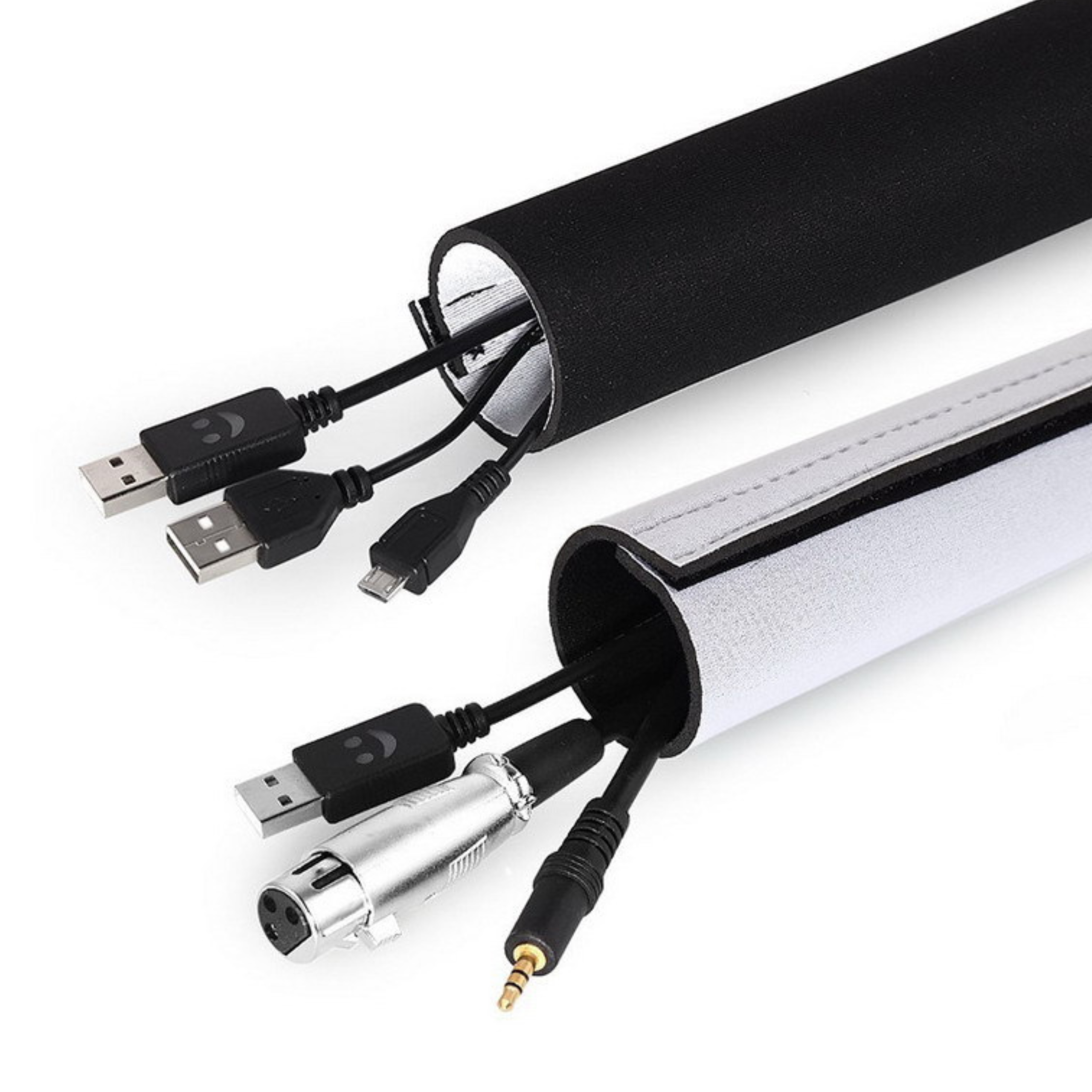 dwustronna maskownica do kabli czarna biała 2 kolory w jednym simplo 5903068137648