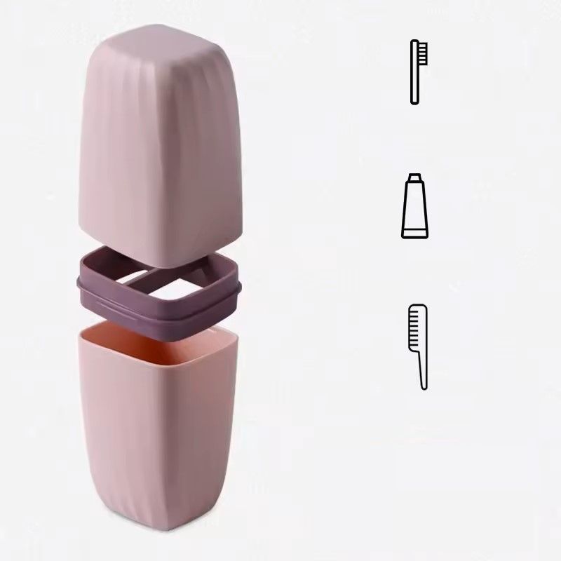 etui na szczoteczkę do zębów i pastę simplo wymiary 20x6,3x7,1 cm odcienie różu