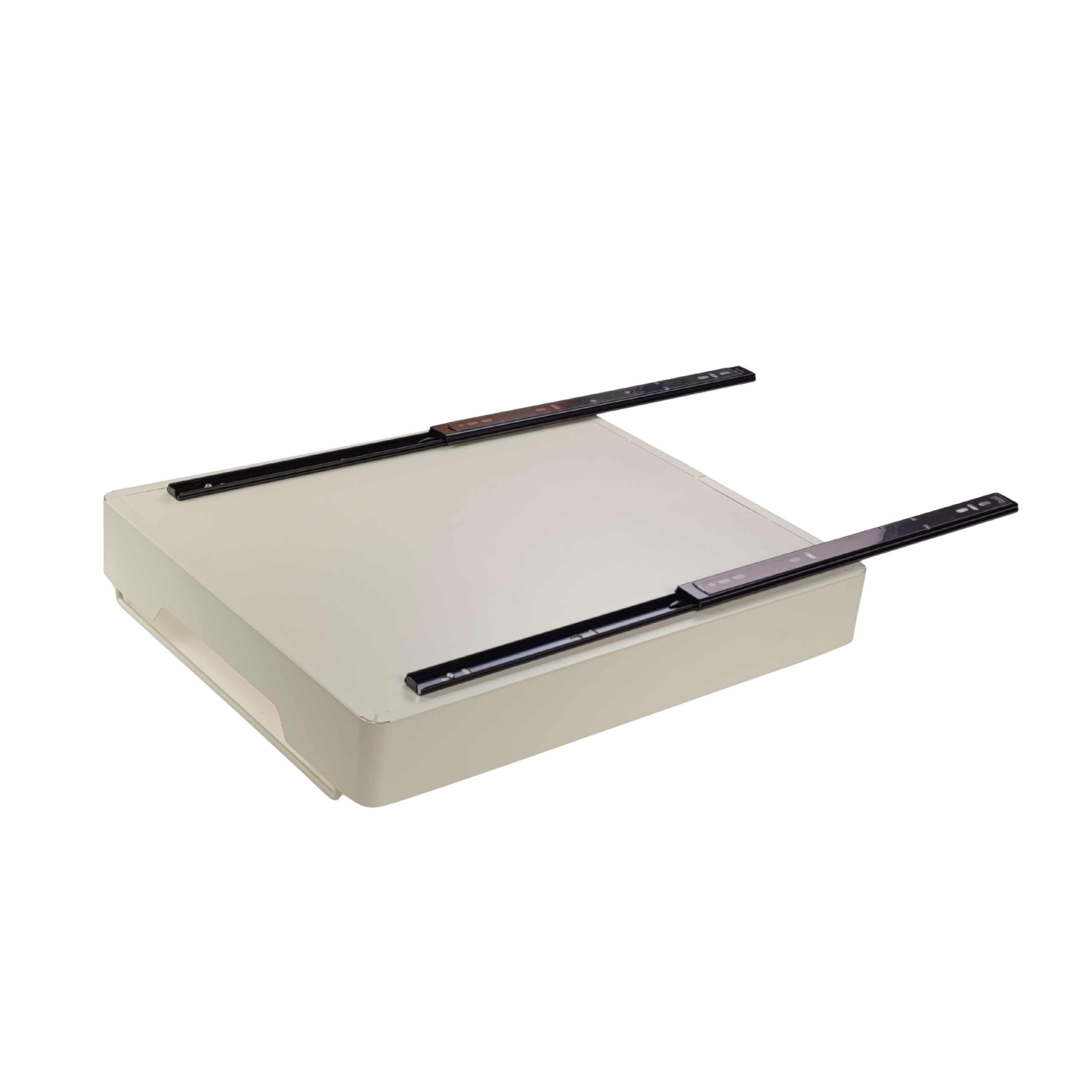 wysuwana półka simplo kremowa metalowa 42,5x35,5x7 cm