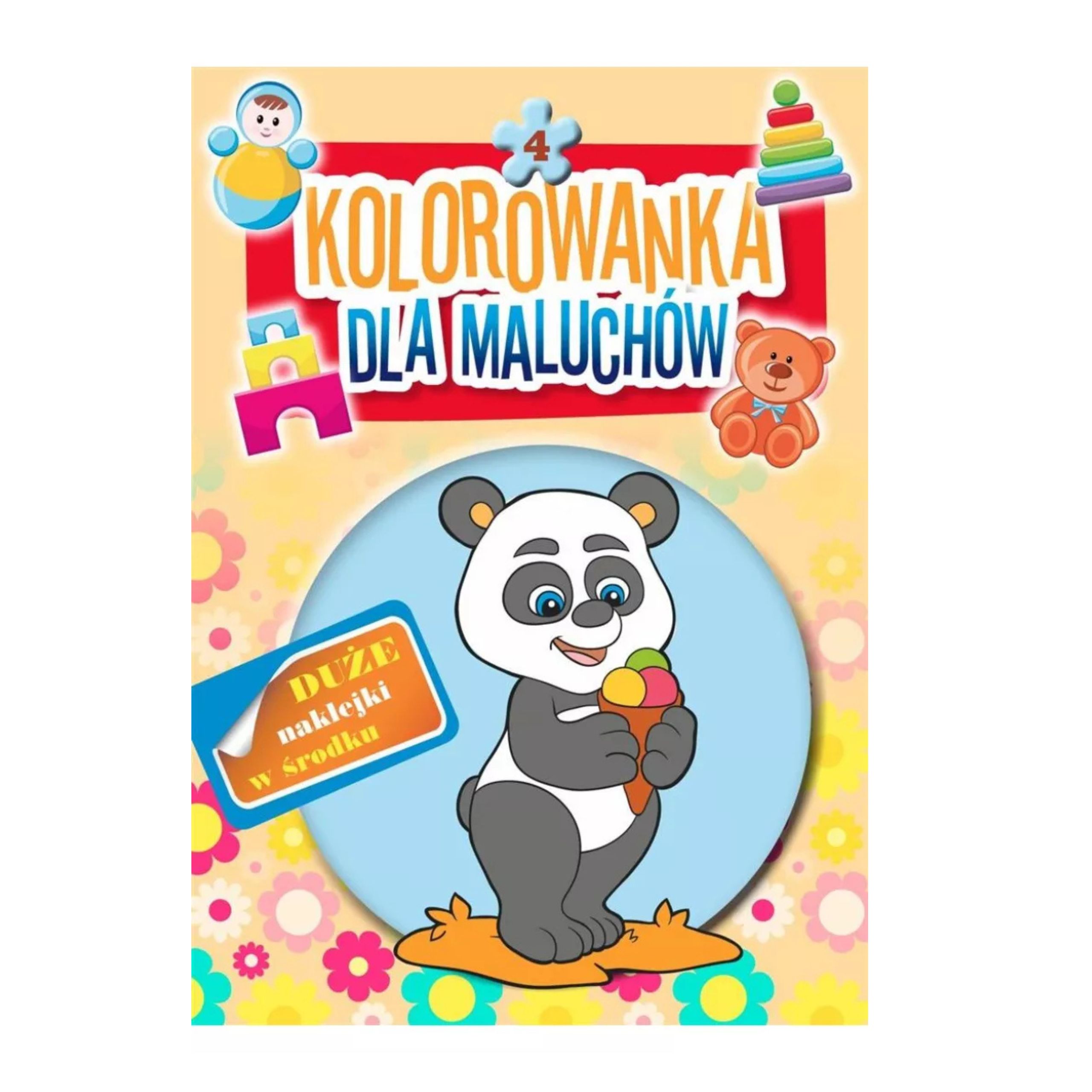 kolorowanka dla najmłodszych duże obrazki naklejki 9788378603665 okładka