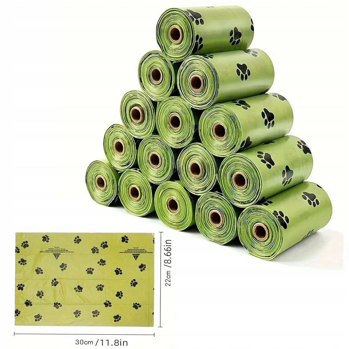 woreczki dla psa dane techniczne 54 rolki 810 szt 30x22 cm zielone etui