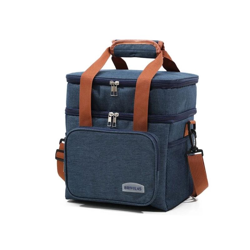 torba termiczna simplo 13,5 l granatowa dwukomorowa na plażę zakupy piknik 5903068135873