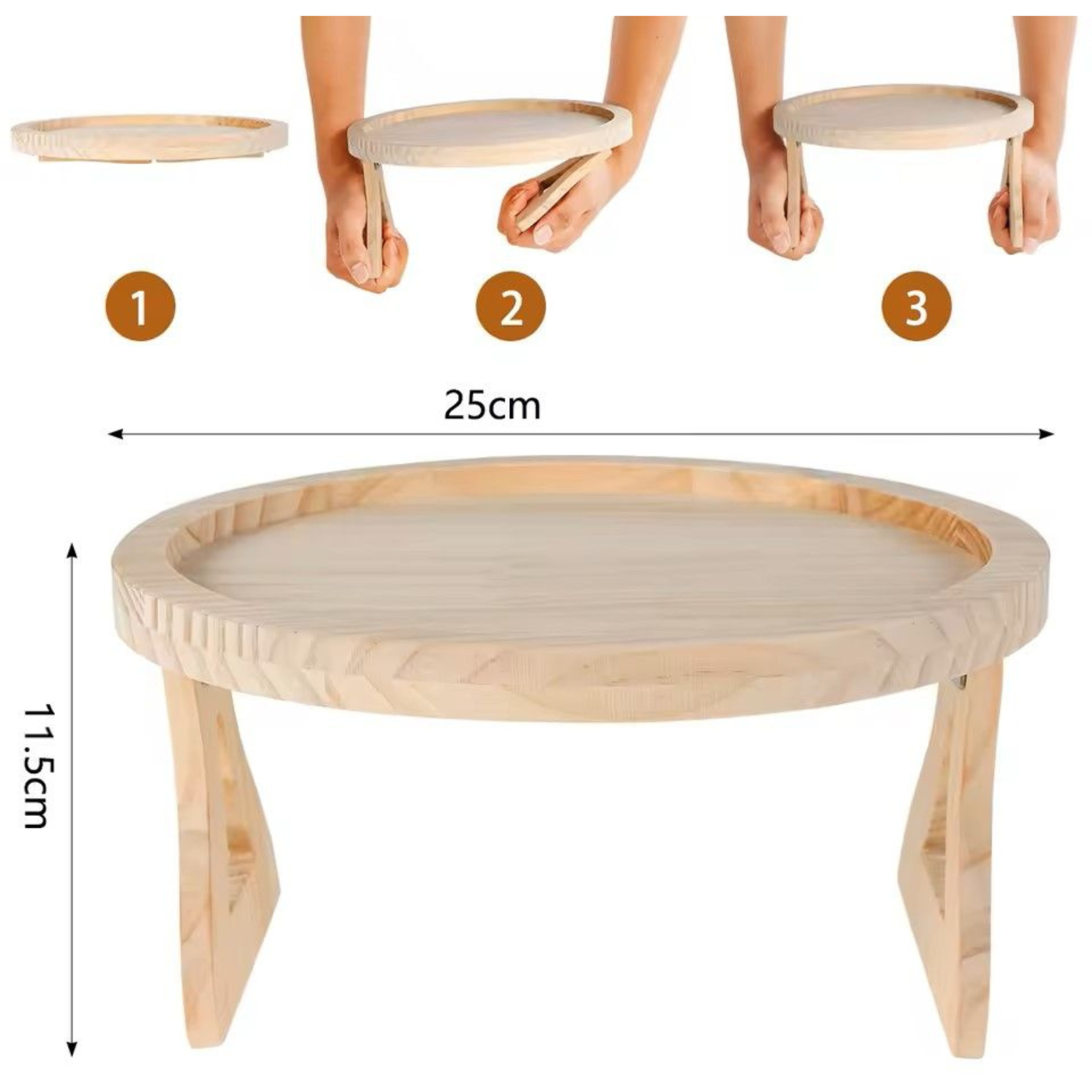 taca na oparcie sofy drewniana sosna nie lakierowana wymiary 25x11,5 simplo 5903068137617