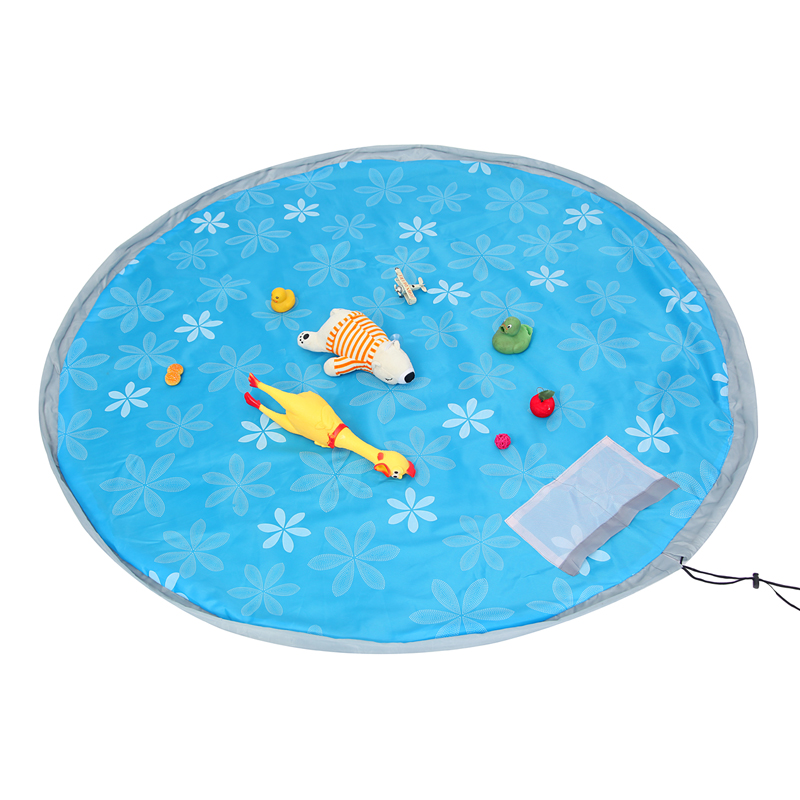 mata do zabawy worek na zabawki zalety ściągacz siateczkowa kieszonka łatwe czyszczenie podwójny materiał