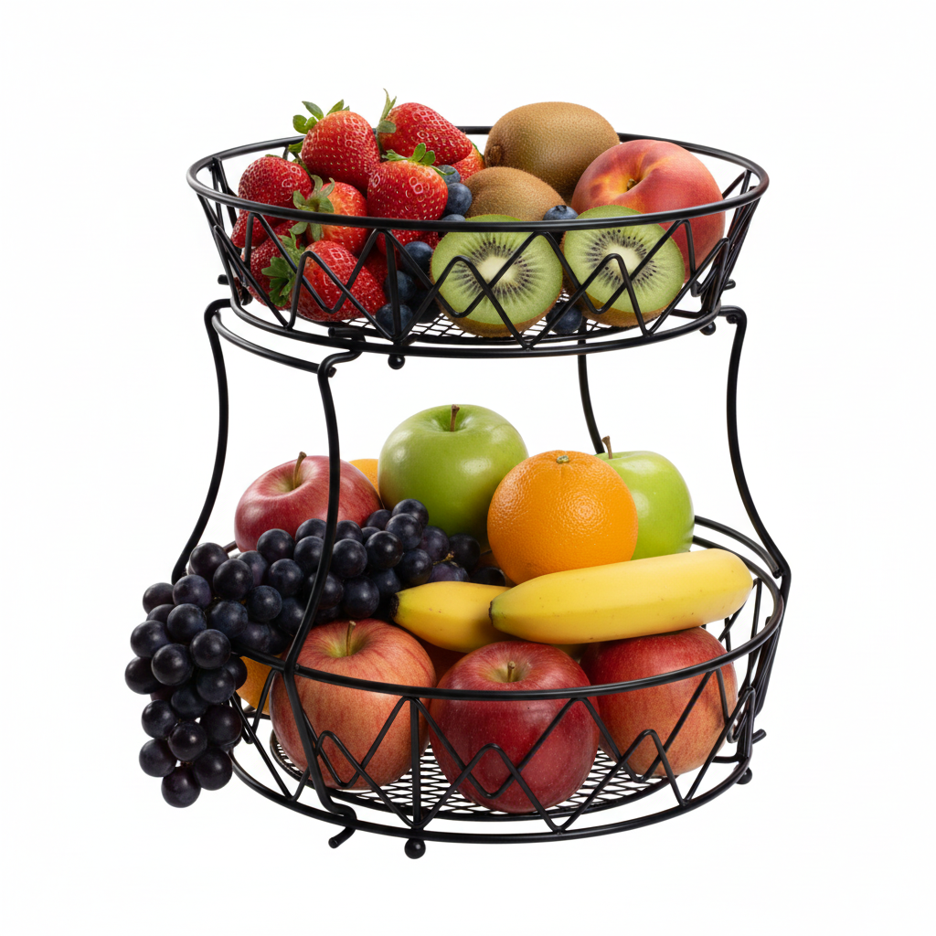 kosz-na-owoce-metalowy-czarny-dwupoziomowy-zalety