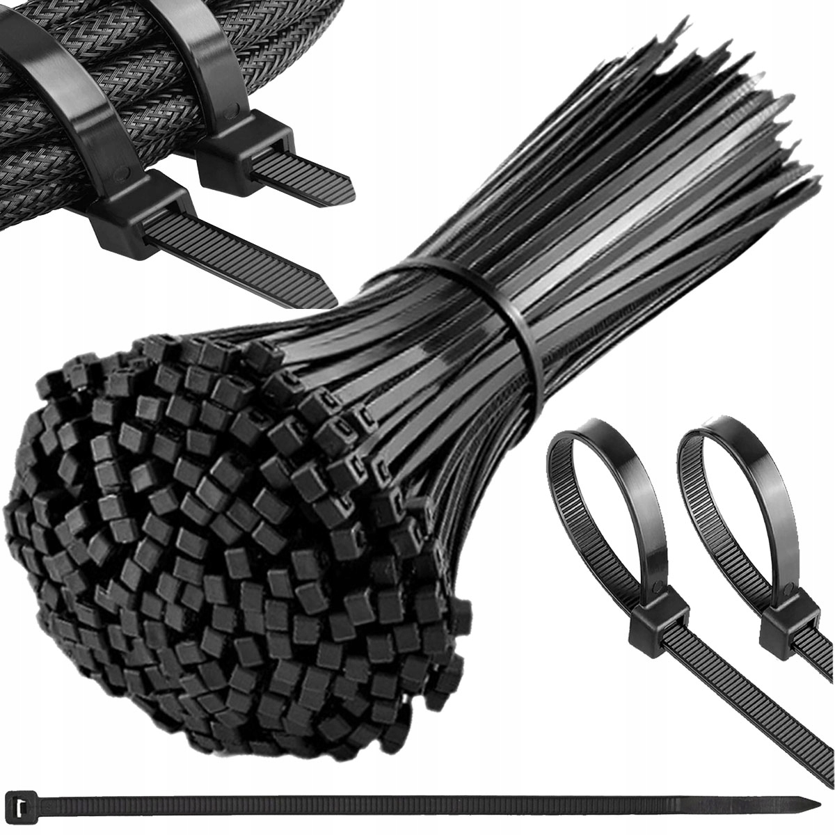 trytki 2,5x100 mm czarne specyfikacja nylon EAN 5907080904707