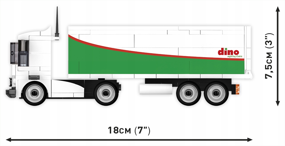 klocki cobi ciezarowka dino tir chlodnia model 1381 idealny prezent dla dziecka