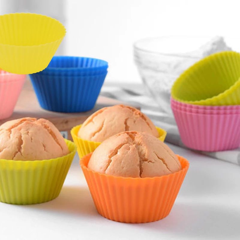 silikonowe foremki do muffinek wielokrotnego użytku